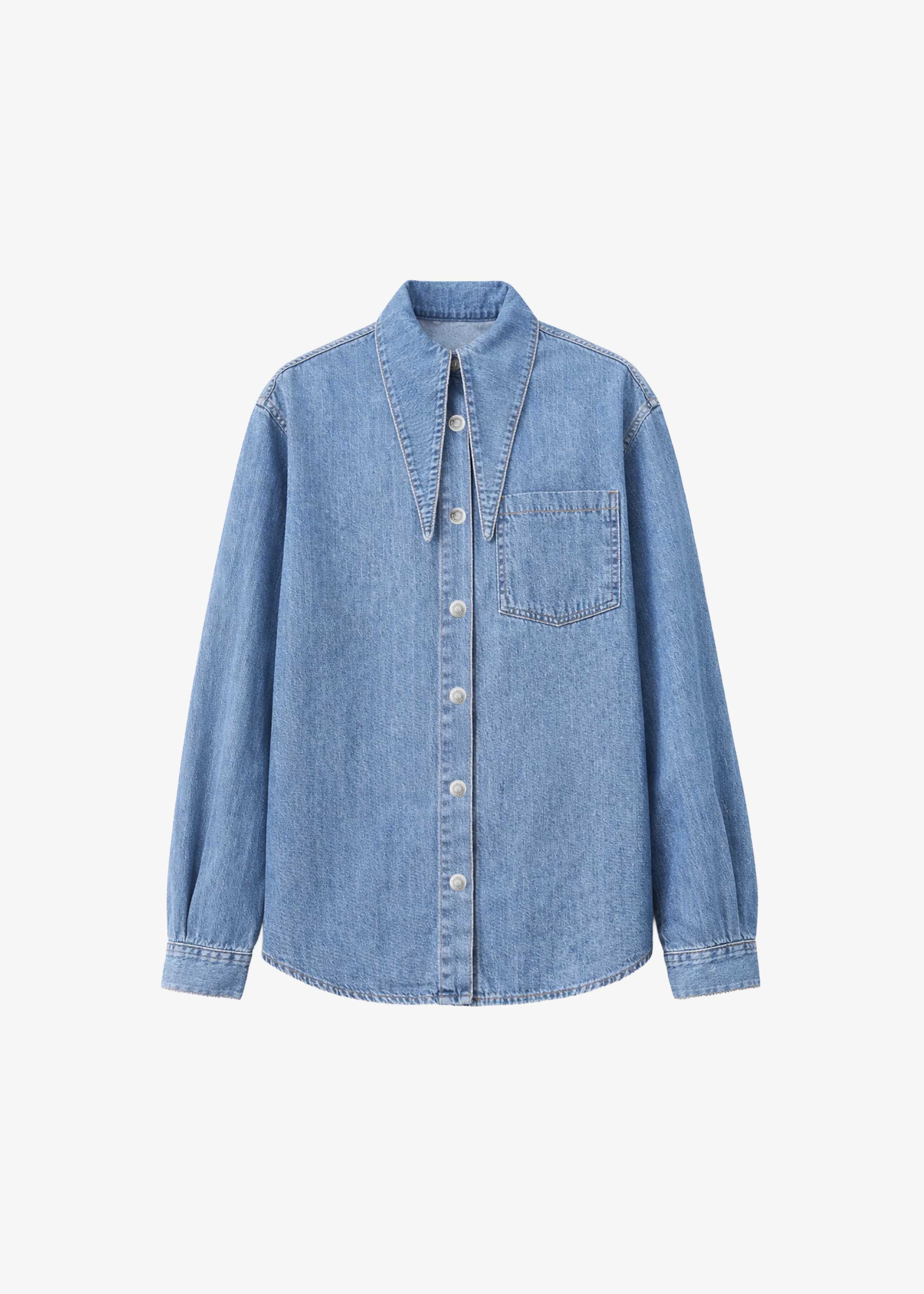 Varzy Denim Shirt - Medium Wash - Image 9