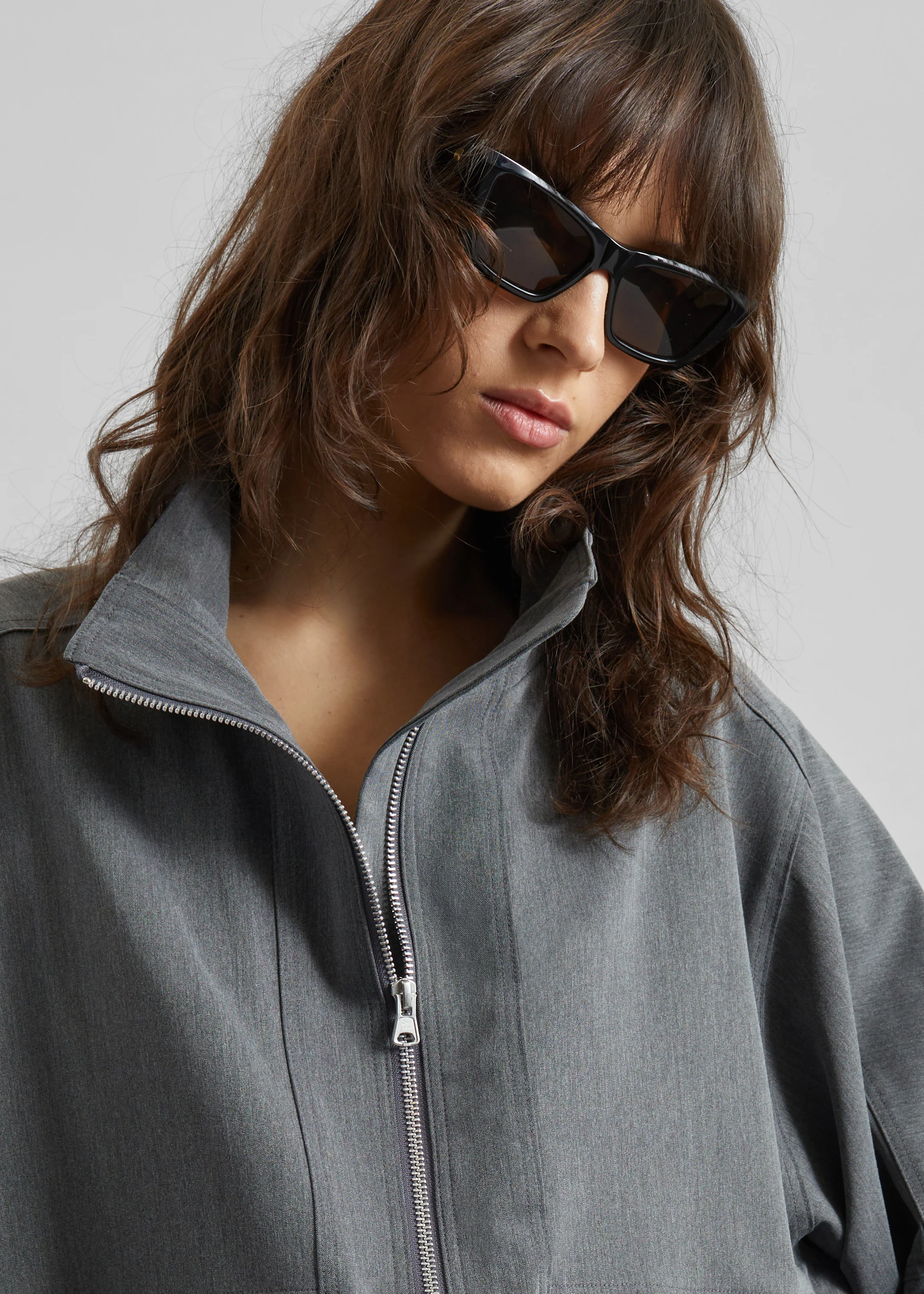 Veere Blouson Jacket - Grey - Image 4
