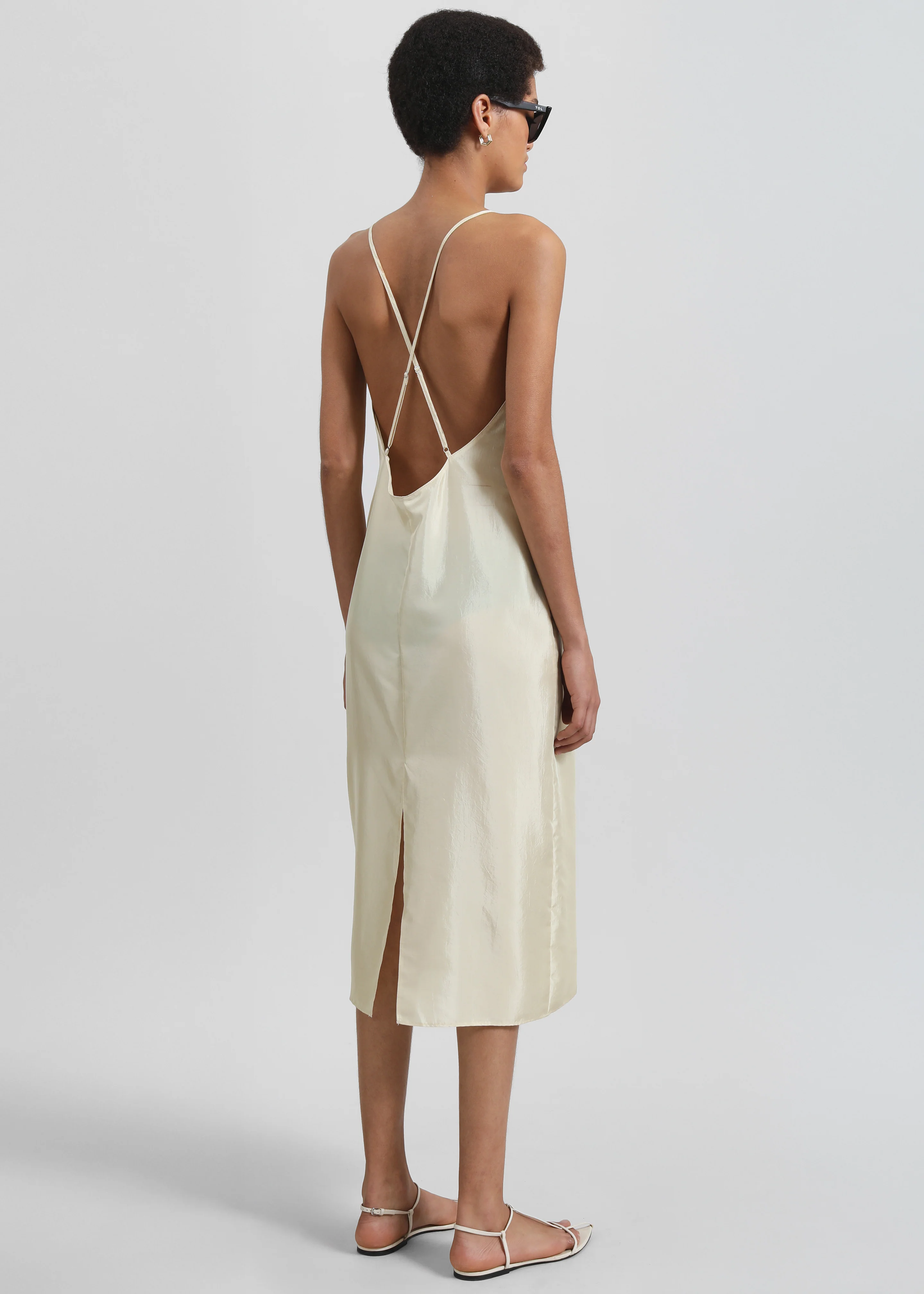 Vence Slip Dress - Pale Yellow - Image 5