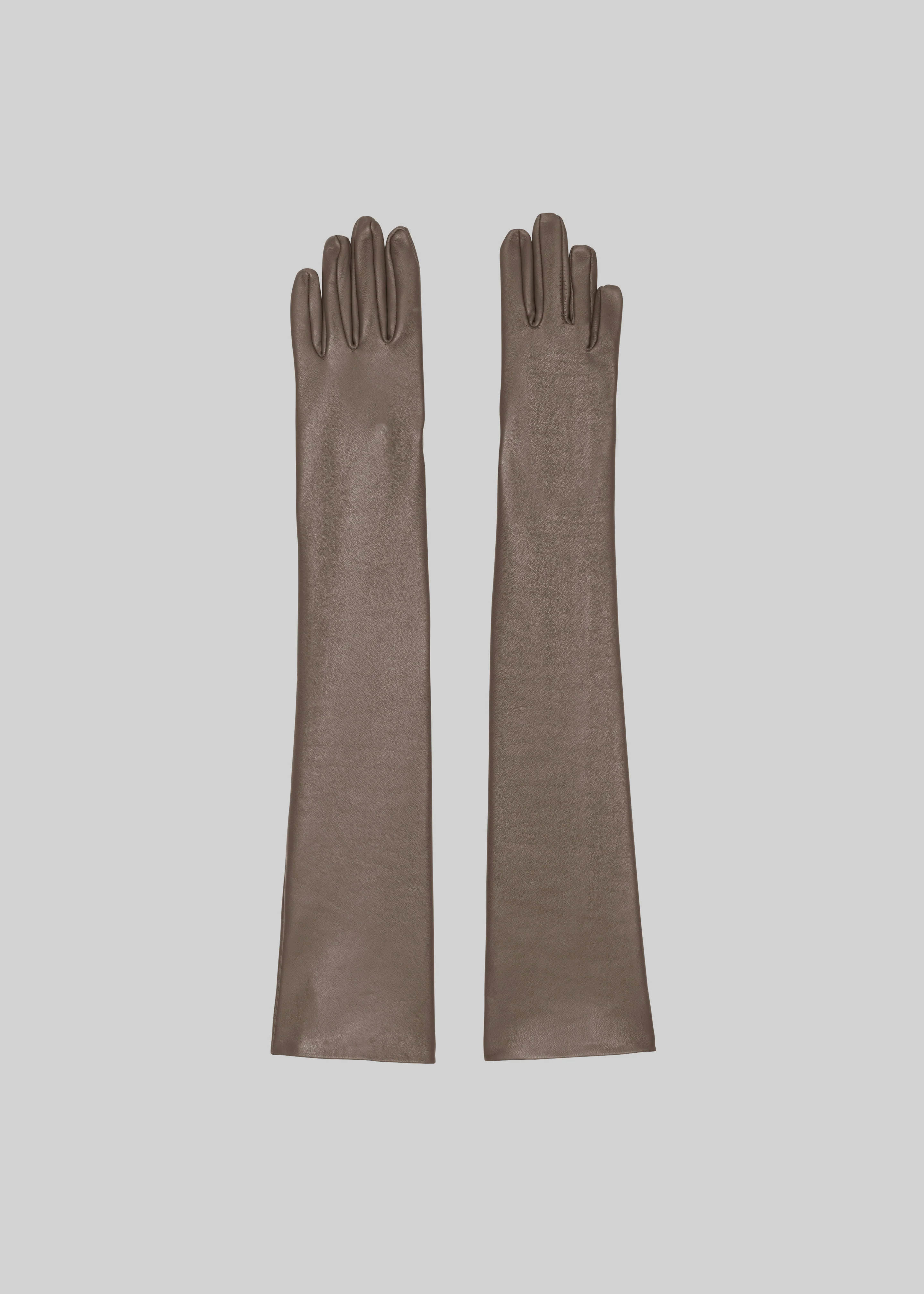 Veneto Long Leather Gloves - Mocha - Image 3