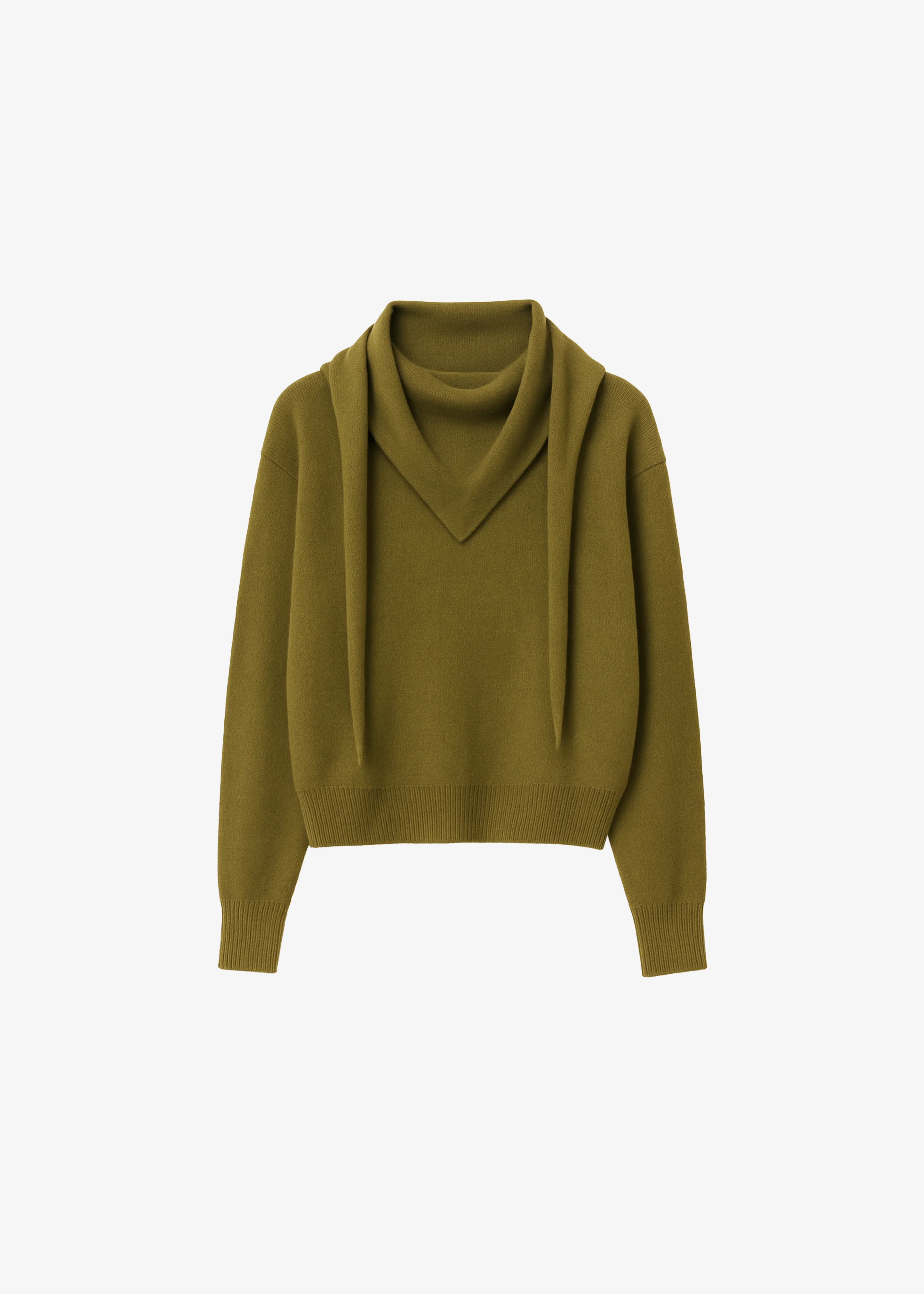 Vermont Scarf Sweater - Olive - Image 8