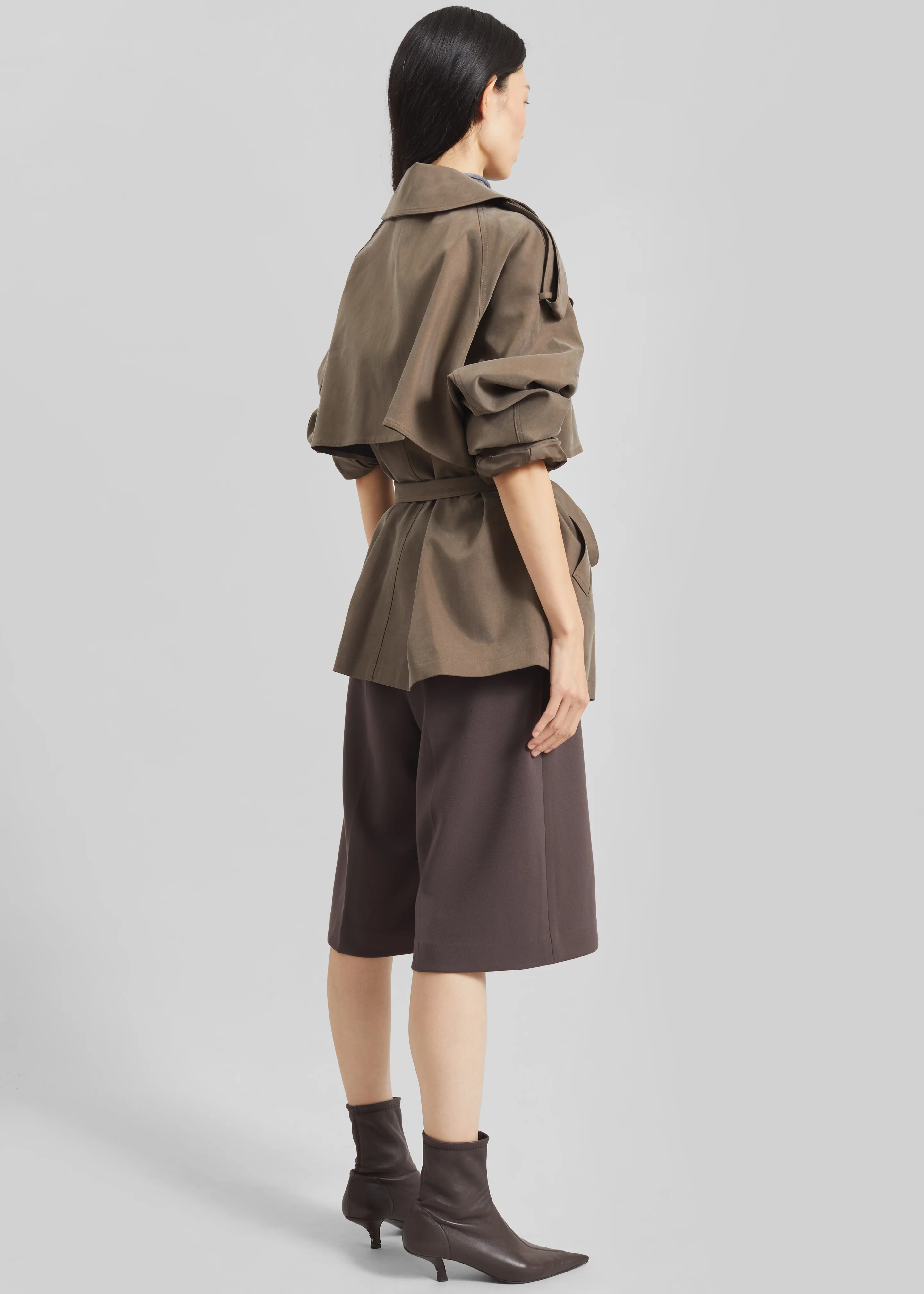 Vesoul Short Trench - Brown - Image 7