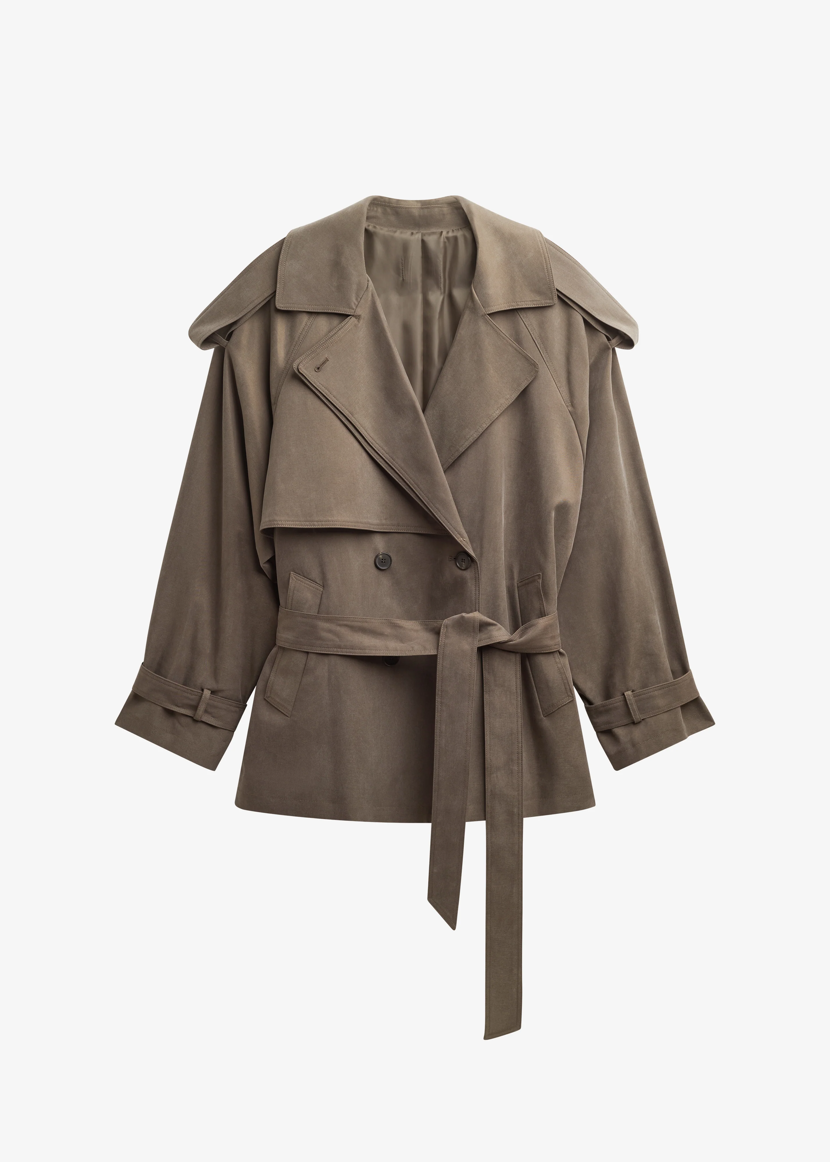 Vesoul Short Trench - Brown - Image 8
