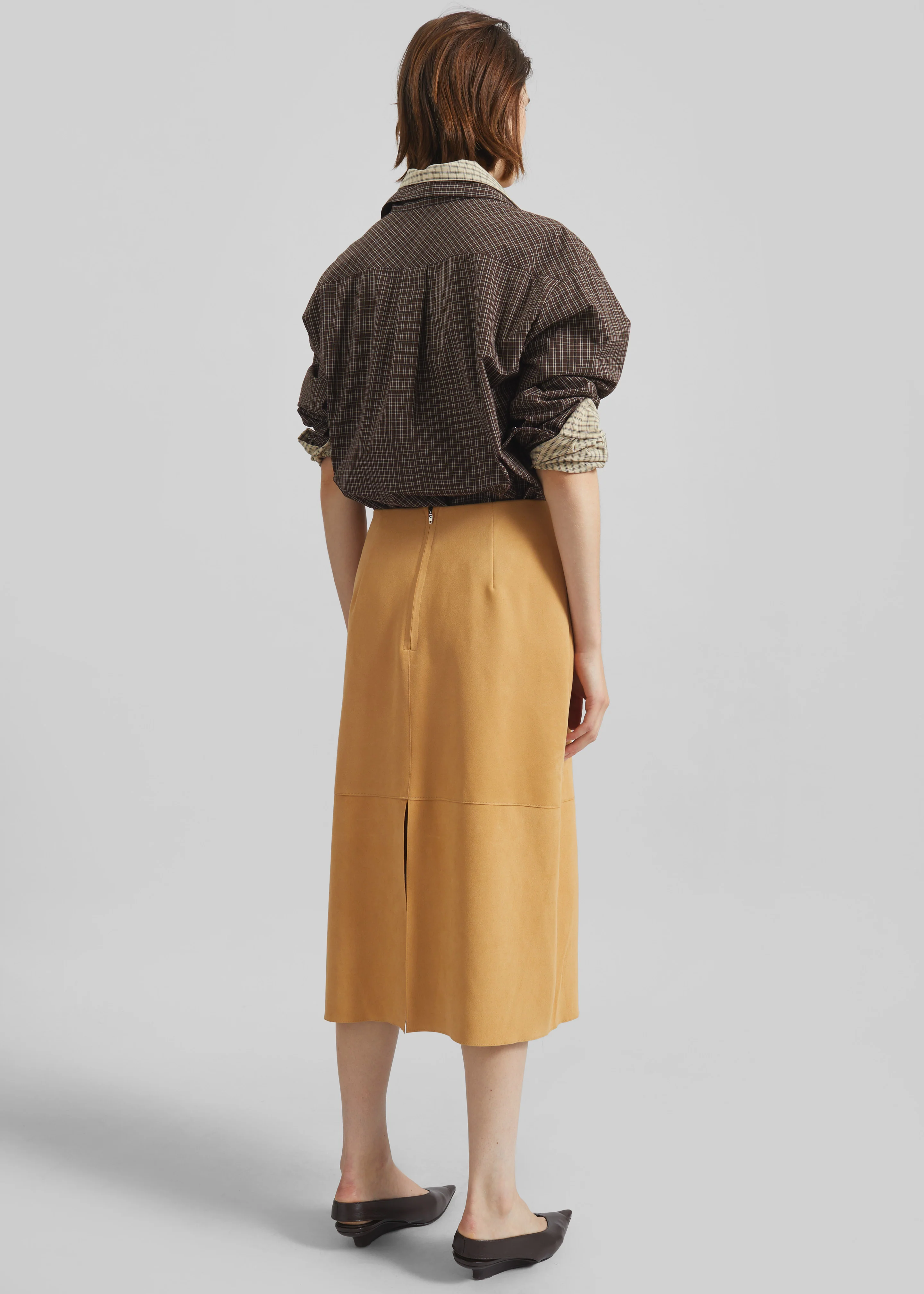 Vesta Cotton Shirt - Brown Plaid - Image 6