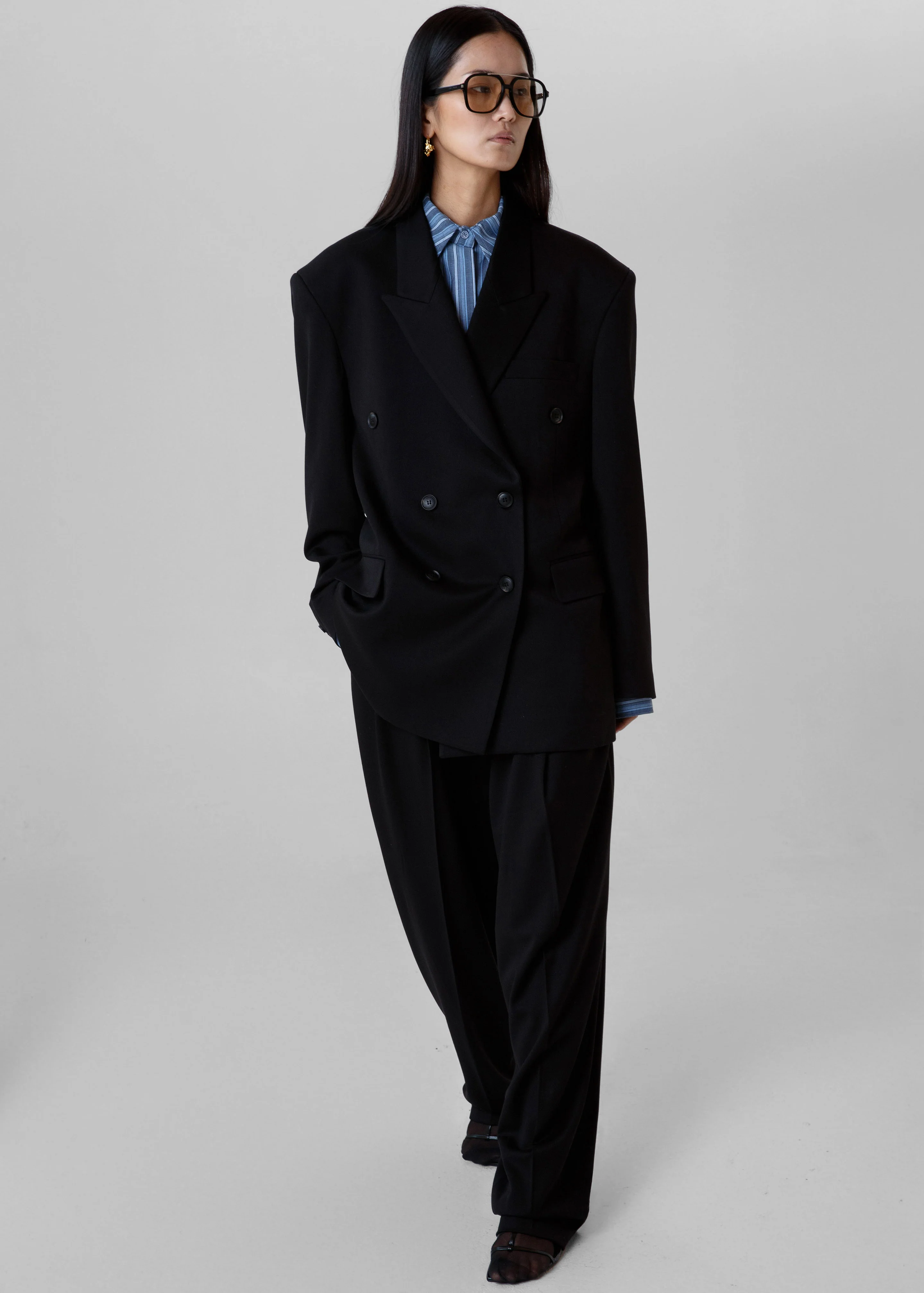 Vester Pleated Trousers - Black - Image 6
