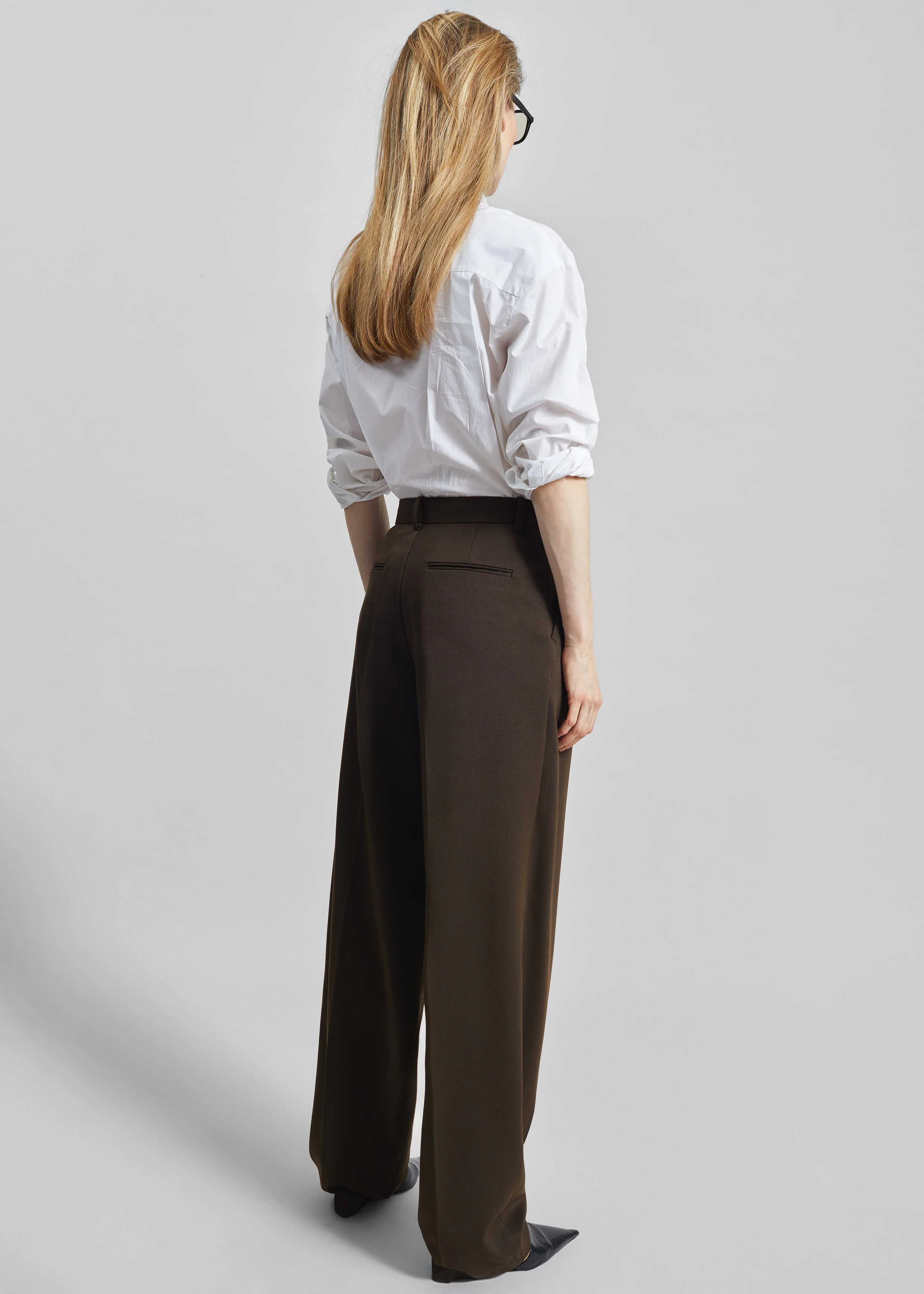 Vester Pleated Trousers - Brown - Image 10