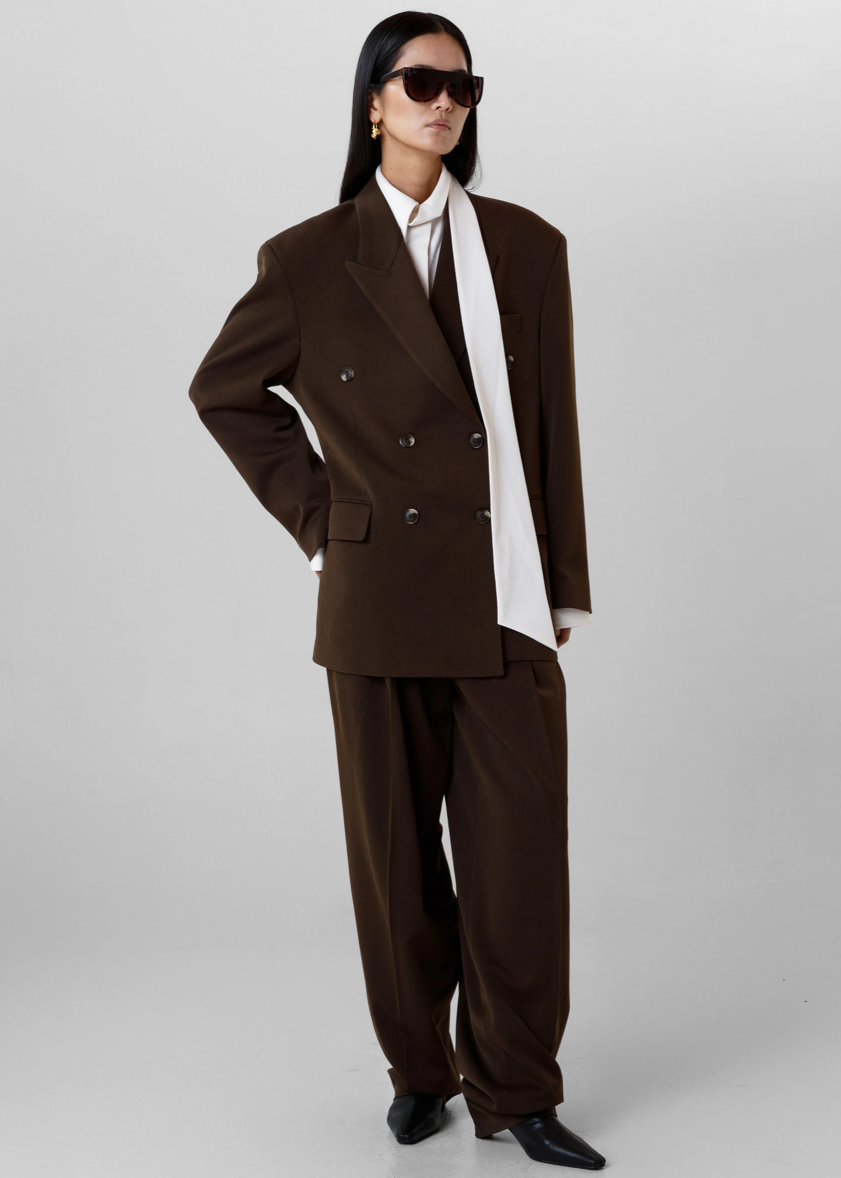 Vester Pleated Trousers - Brown - Image 9