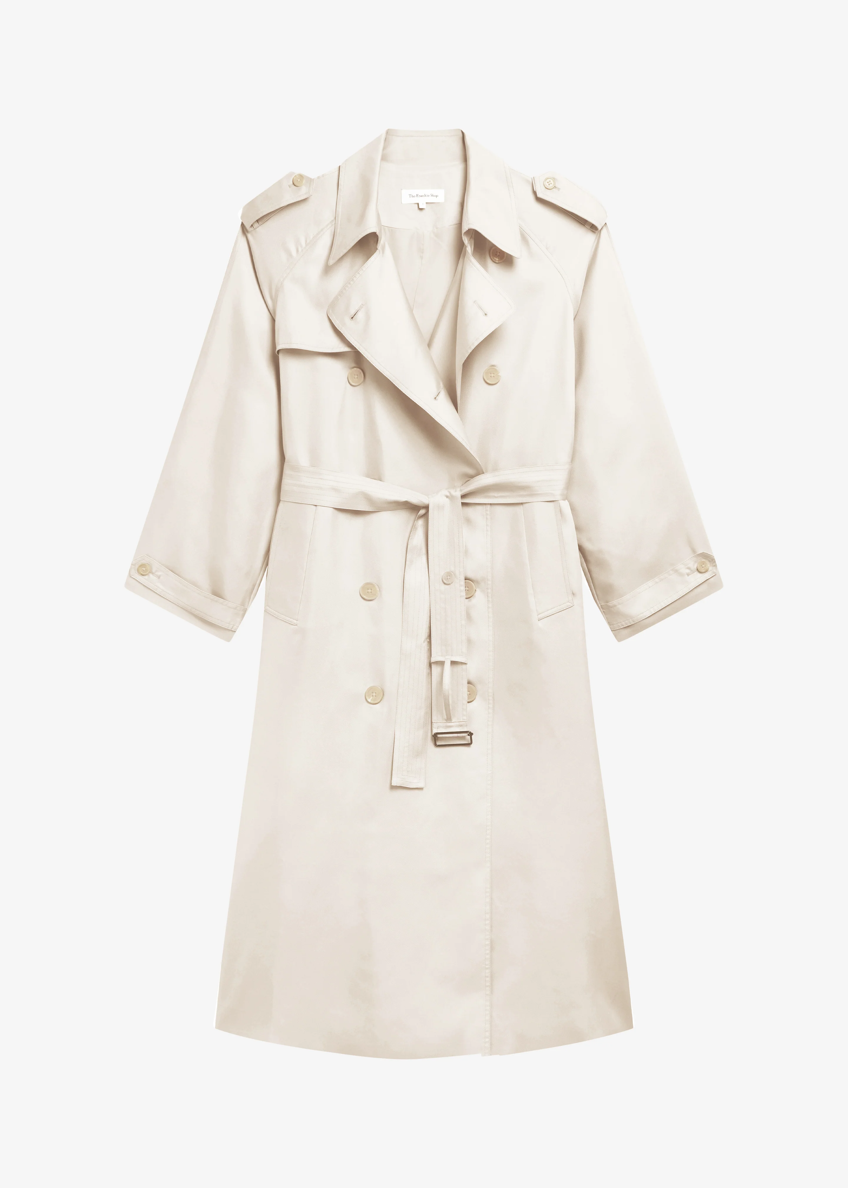 Veyron Silk Trench - Ivory - Image 8