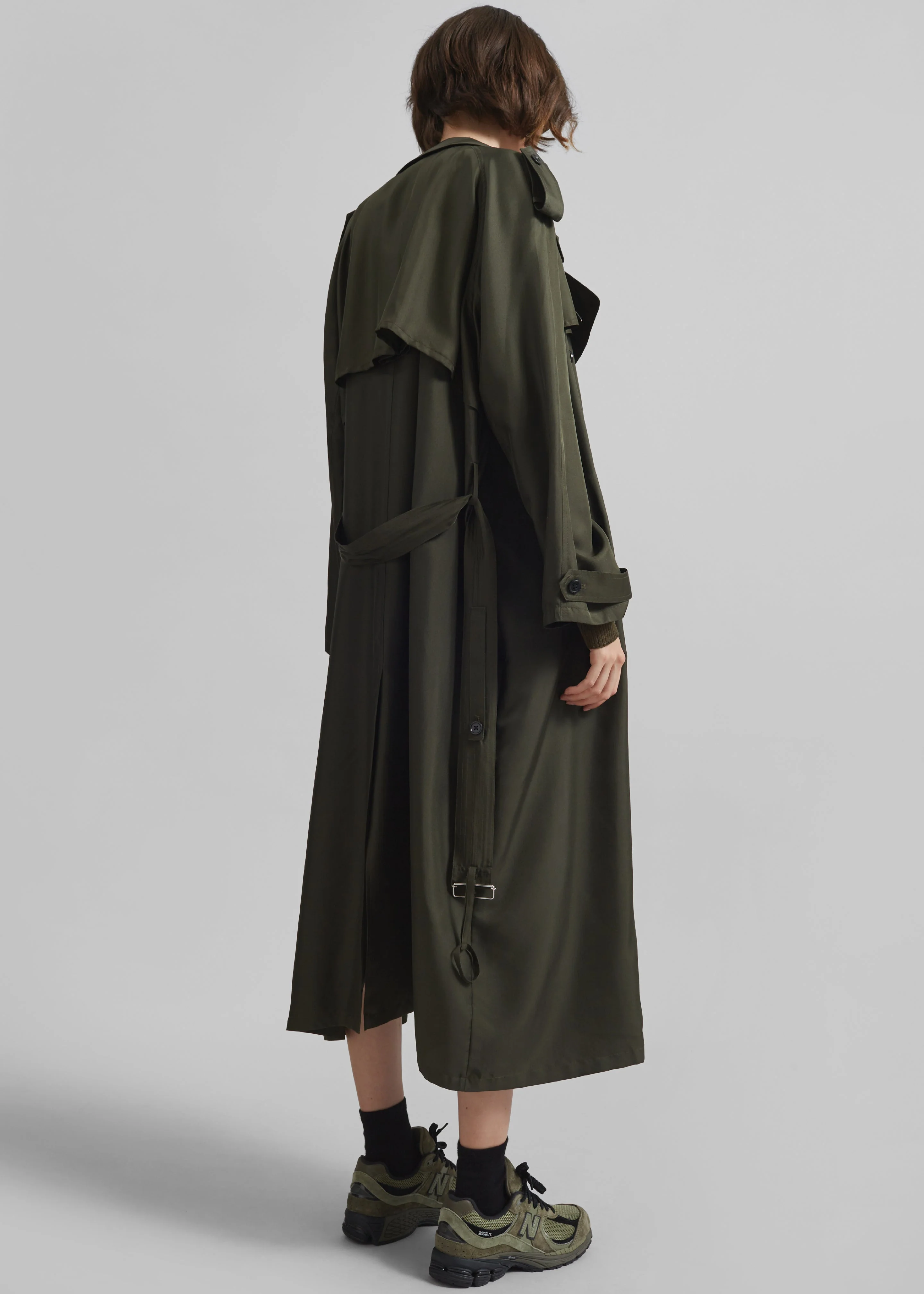 Veyron Silk Trench - Khaki - Image 8
