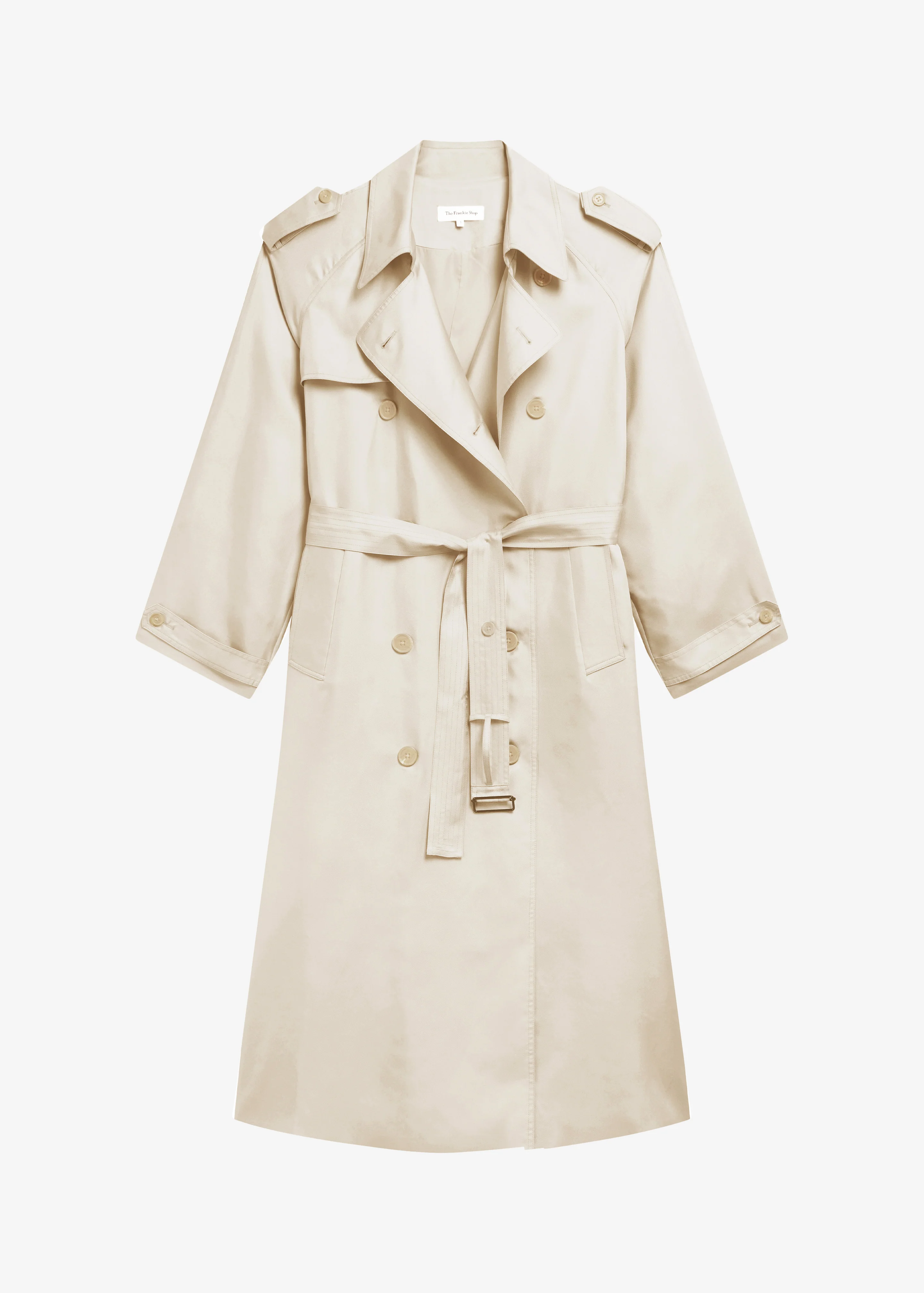 Veyron Silk Trench - Light Beige - Image 8