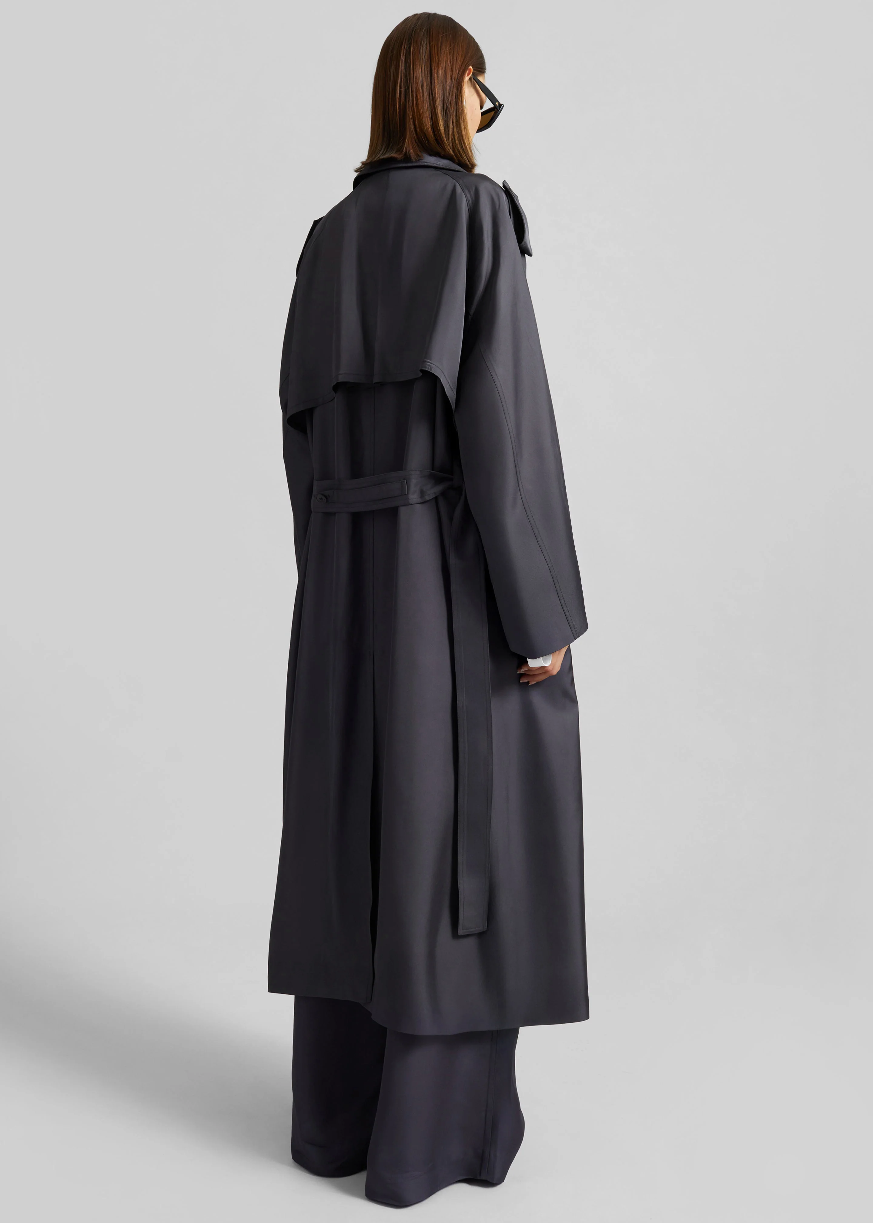 Veyron Silk Trench - Storm Grey - Image 6