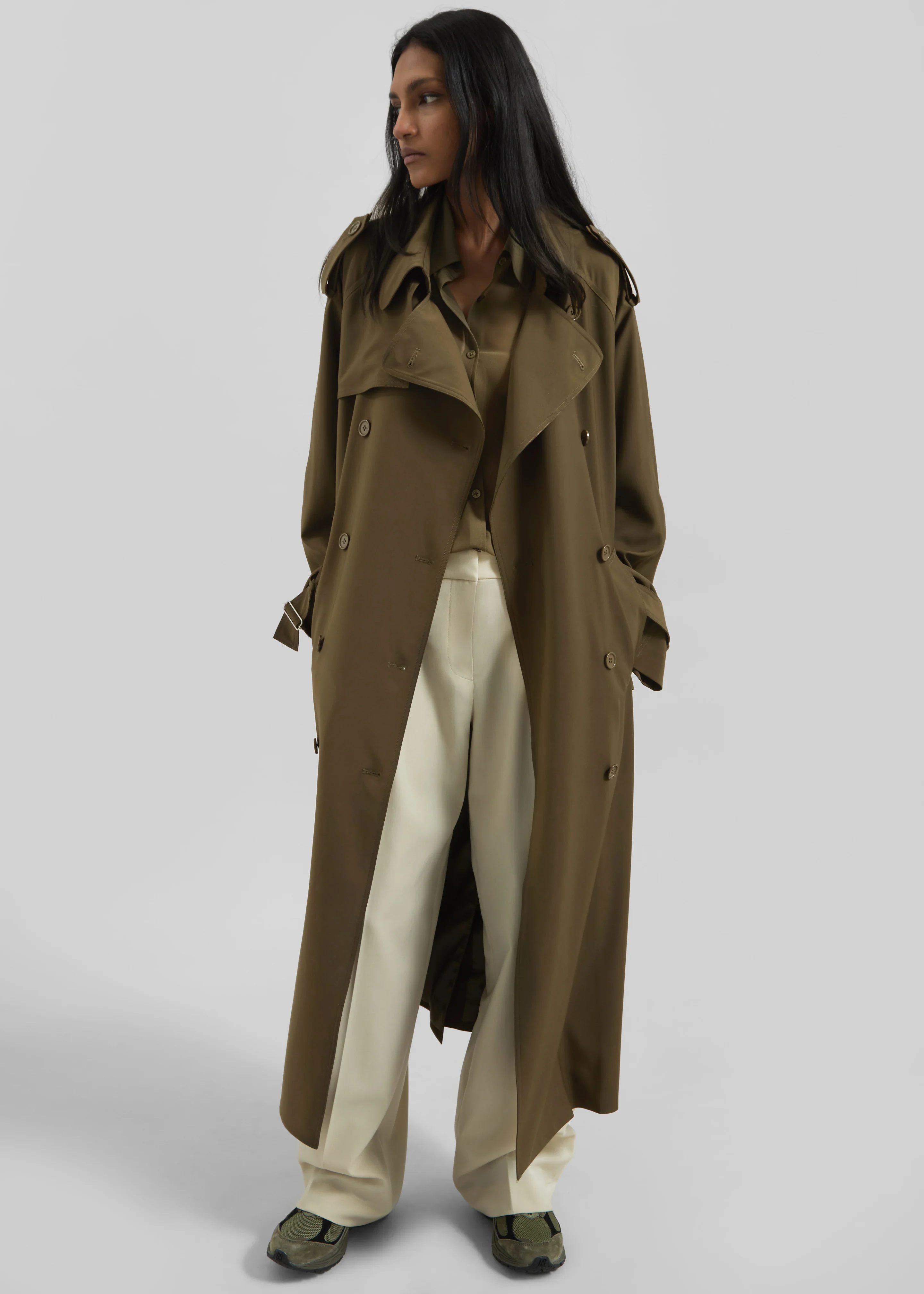 Veyron Trench Coat - Khaki - Image 10