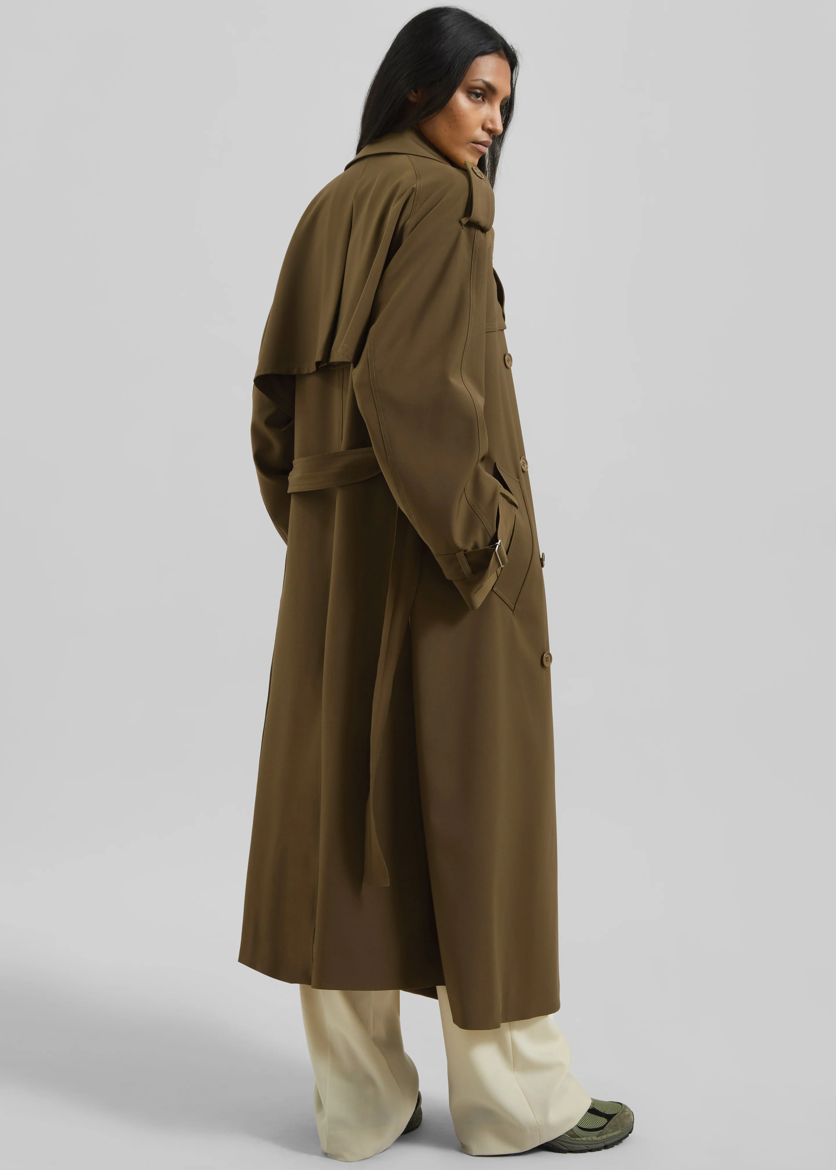 Veyron Trench Coat - Khaki - Image 11