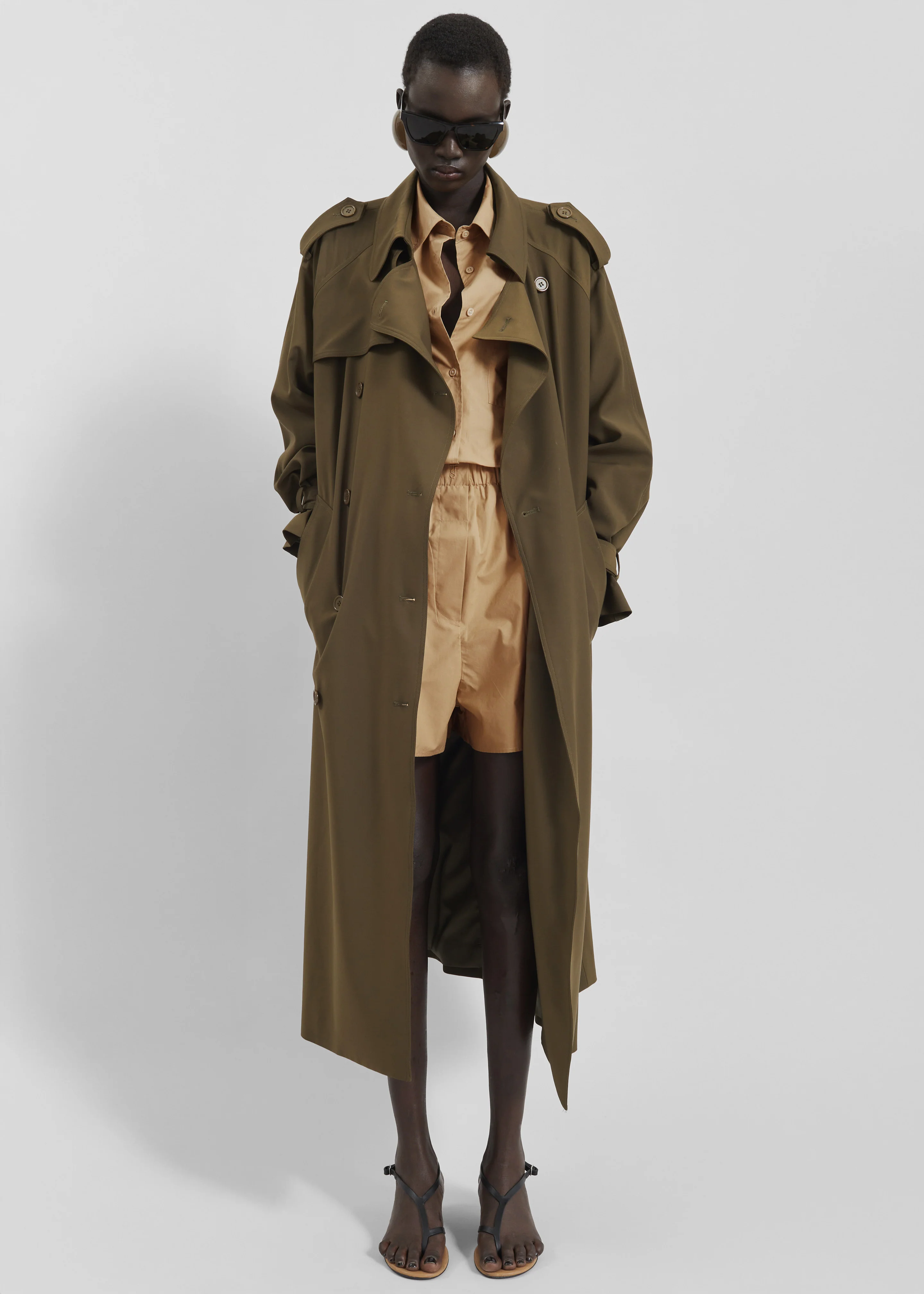 Veyron Trench Coat - Khaki - Image 5
