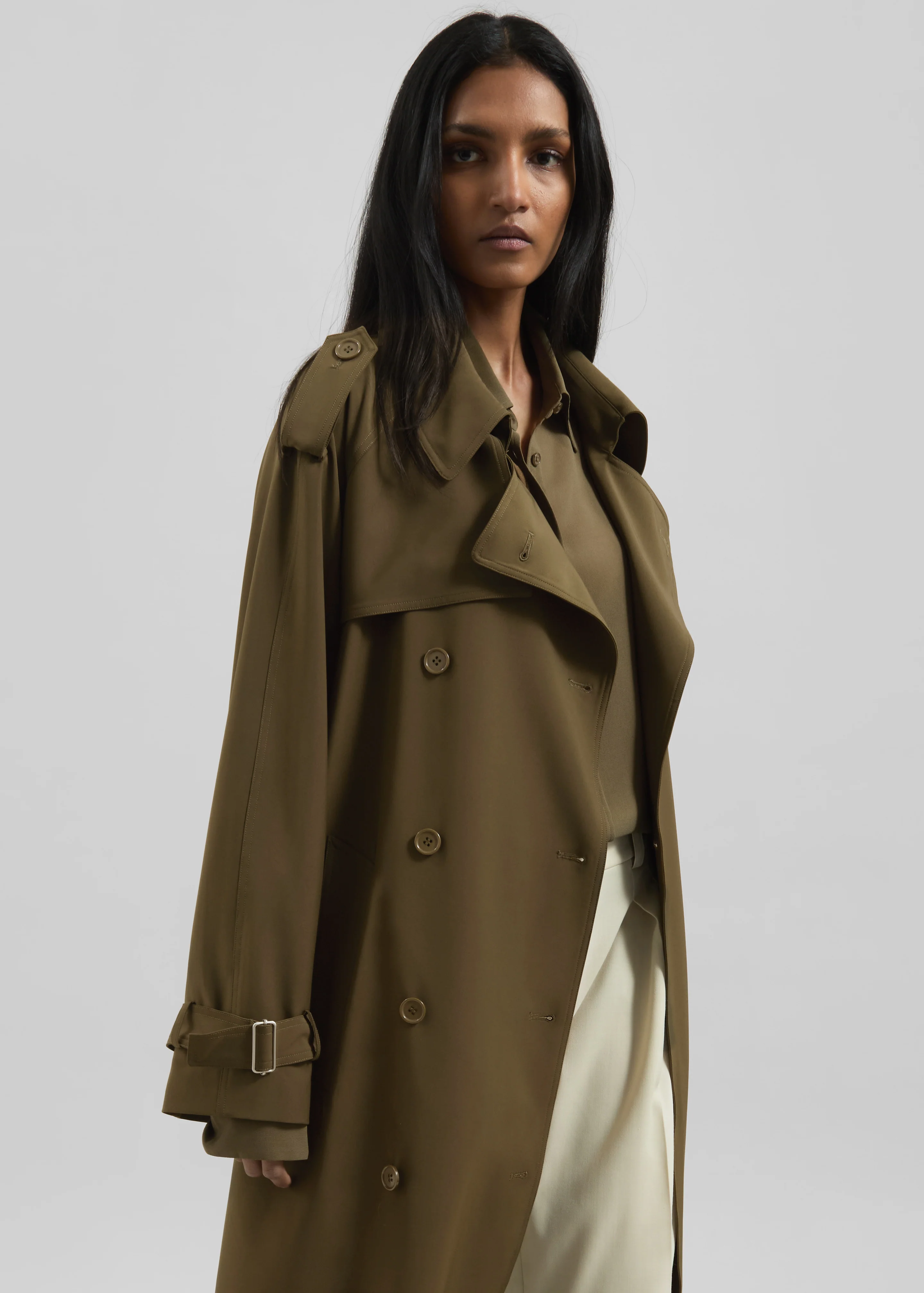 Veyron Trench Coat - Khaki - Image 7