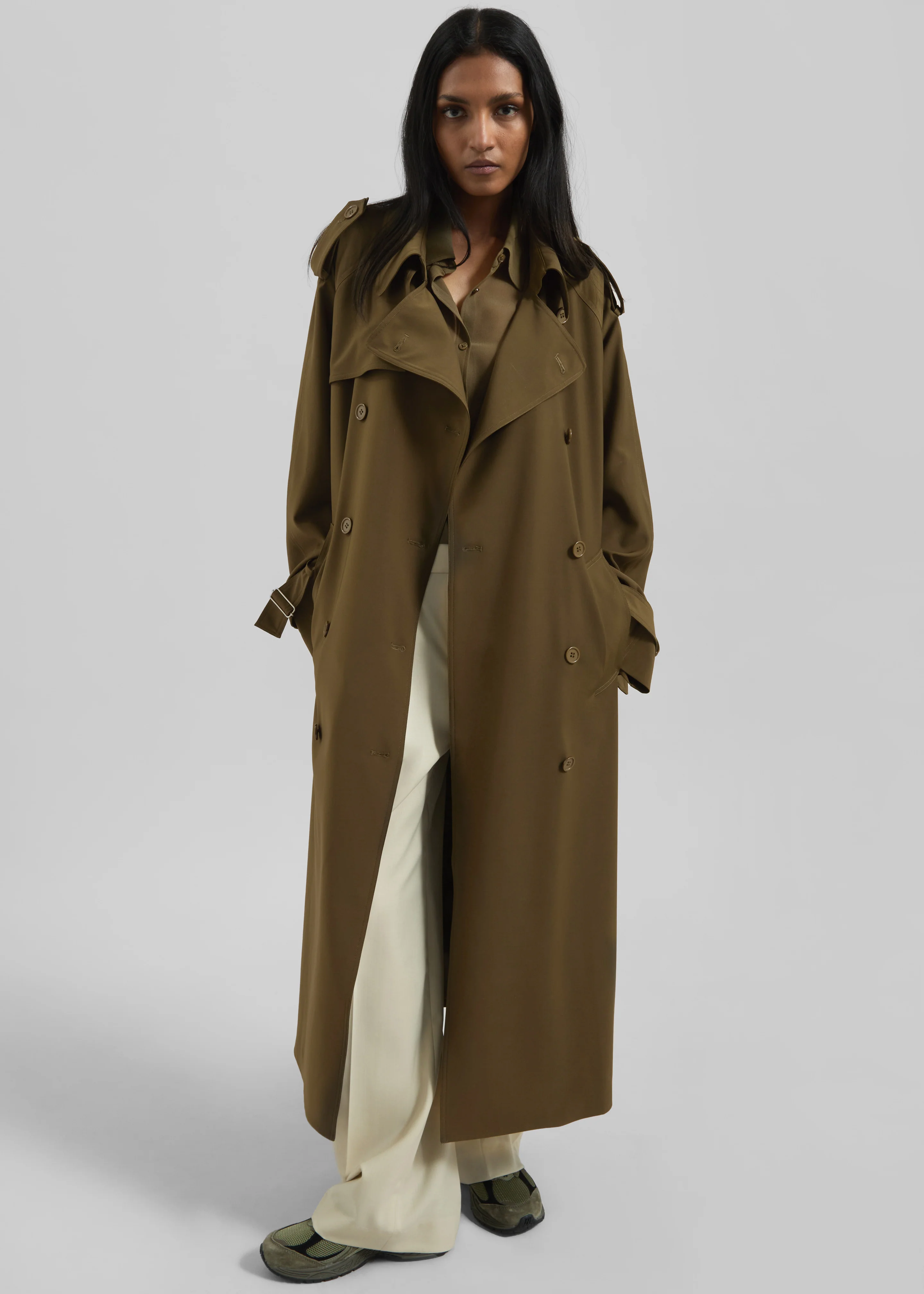 Veyron Trench Coat - Khaki - Image 8