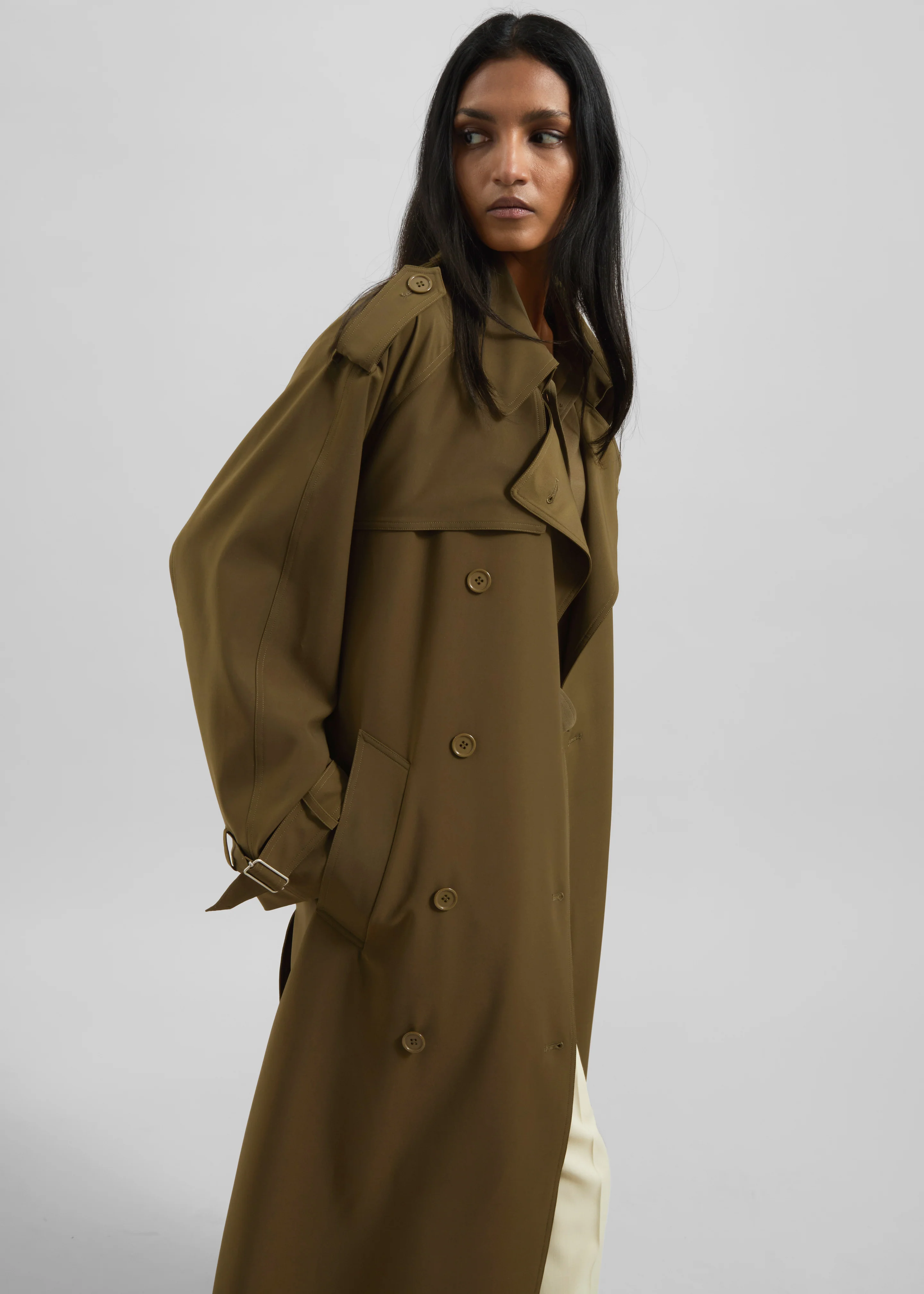 Veyron Trench Coat - Khaki - Image 9