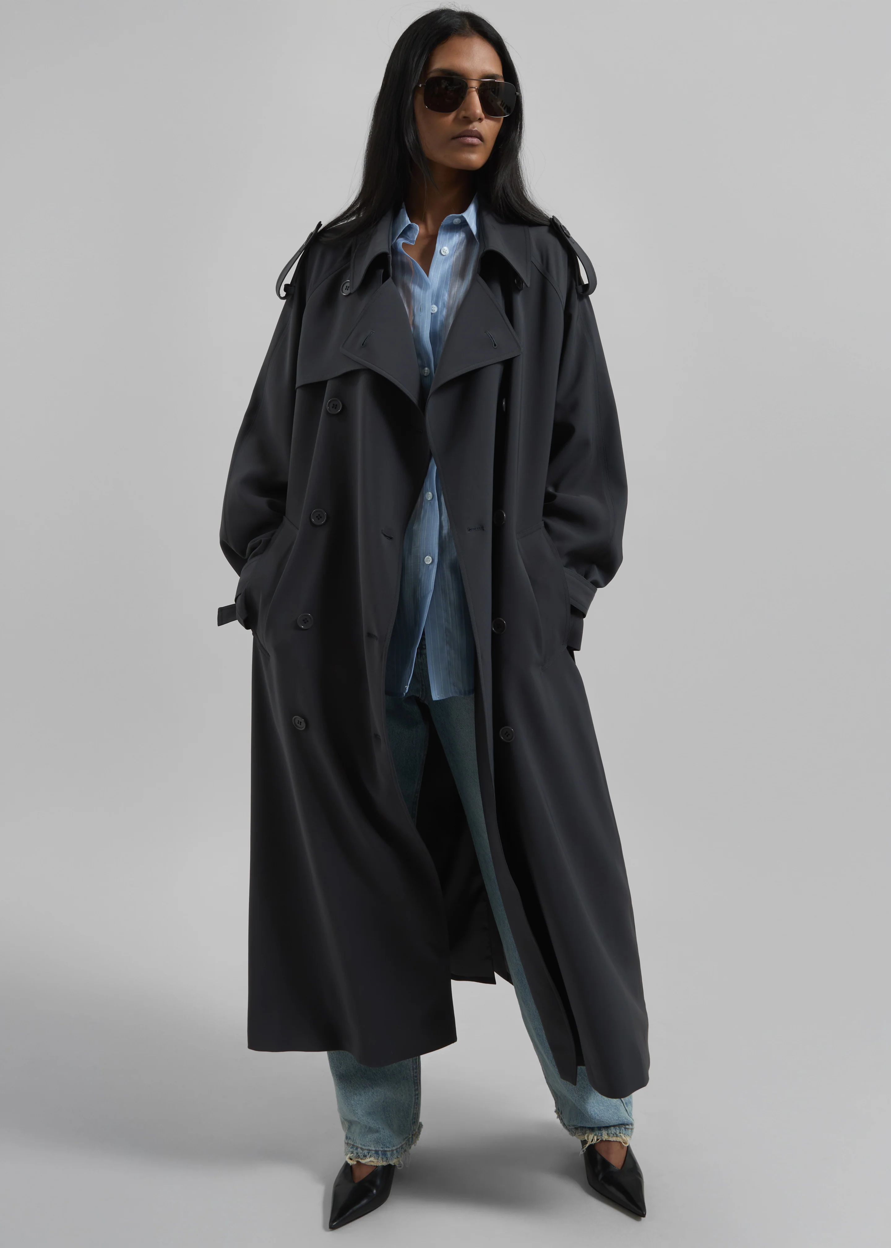 Veyron Trench Coat - Storm Grey - Image 4