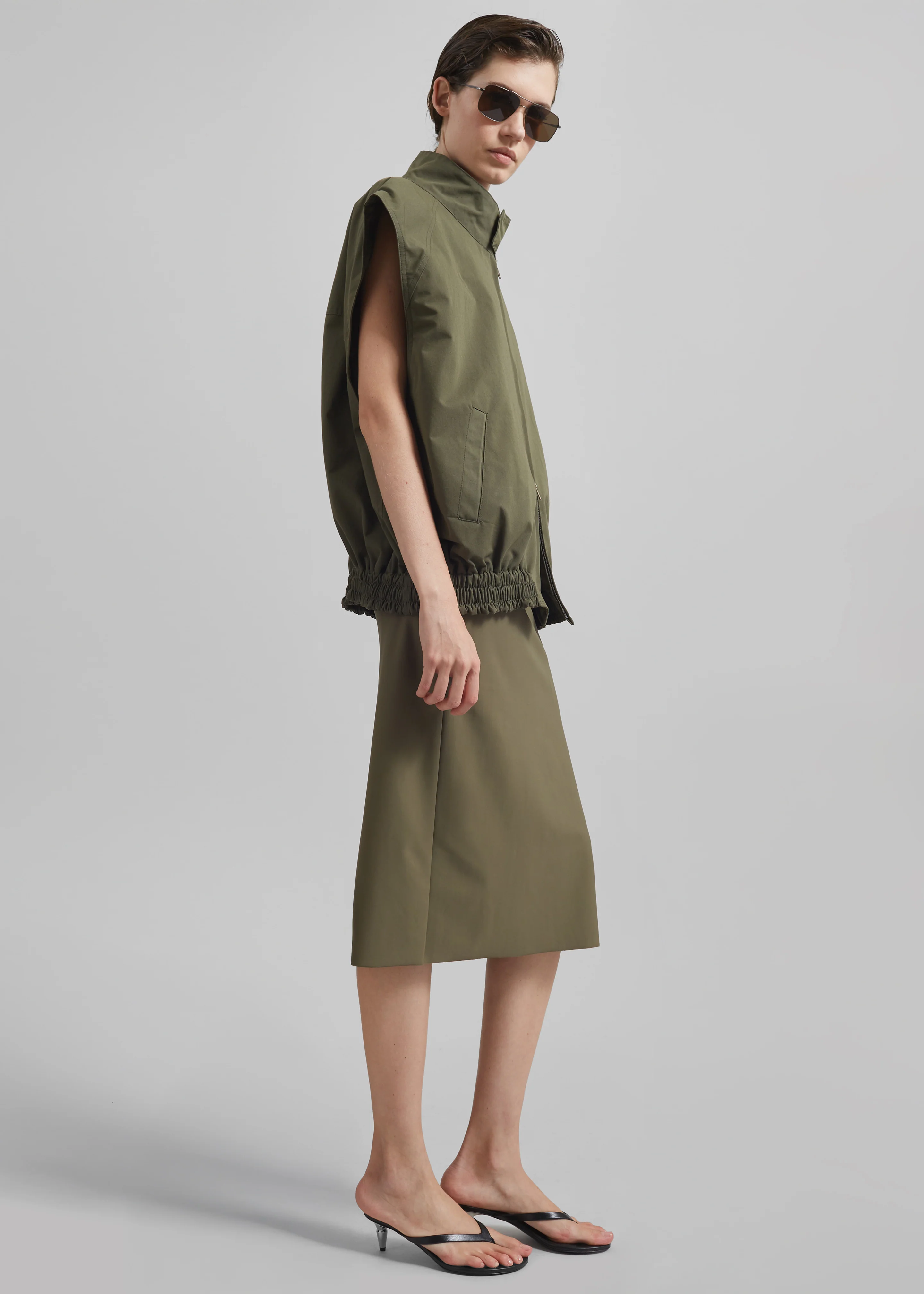 Viera Midi Skirt - Khaki - Image 7