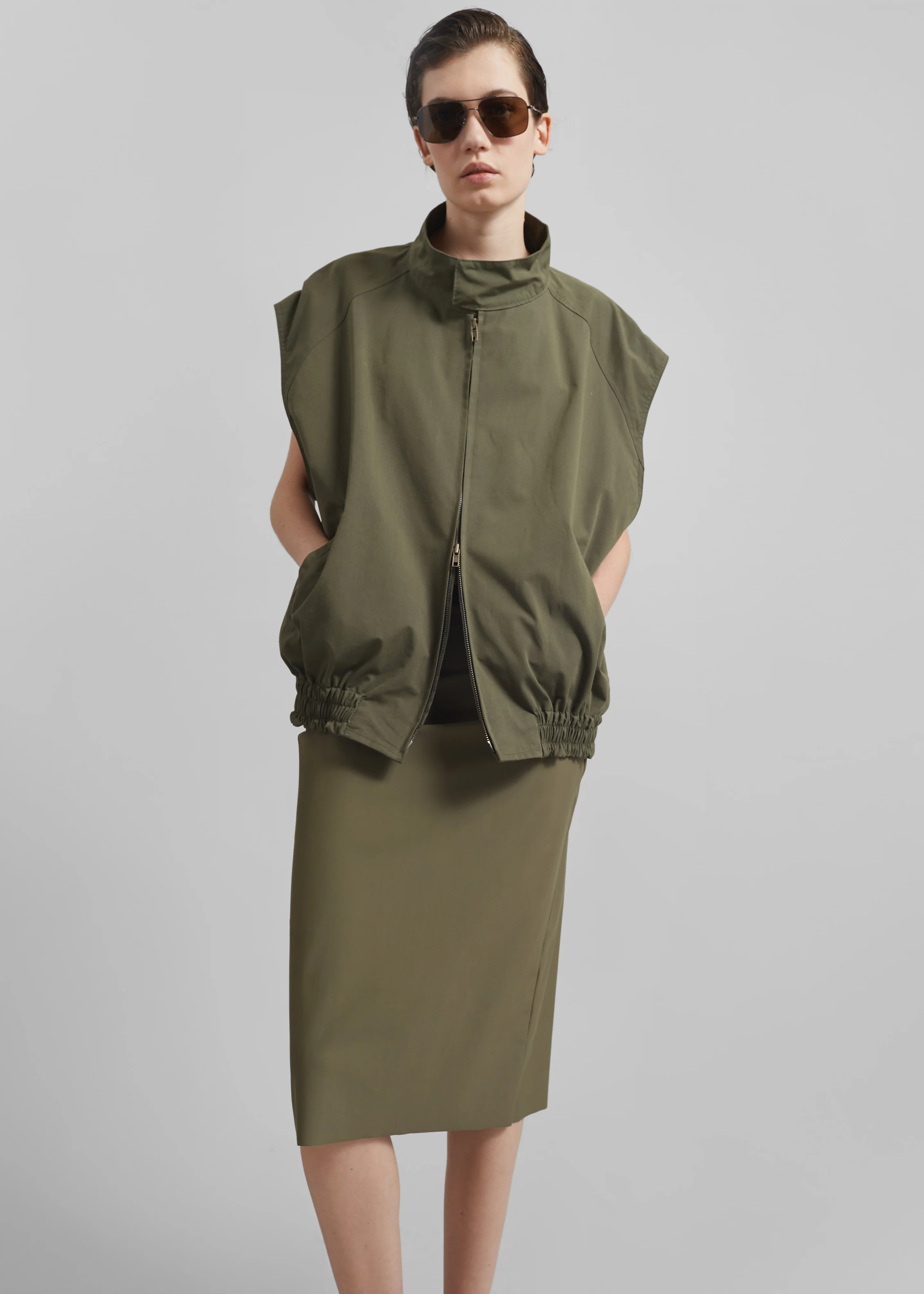 Viera Midi Skirt - Khaki - Image 8