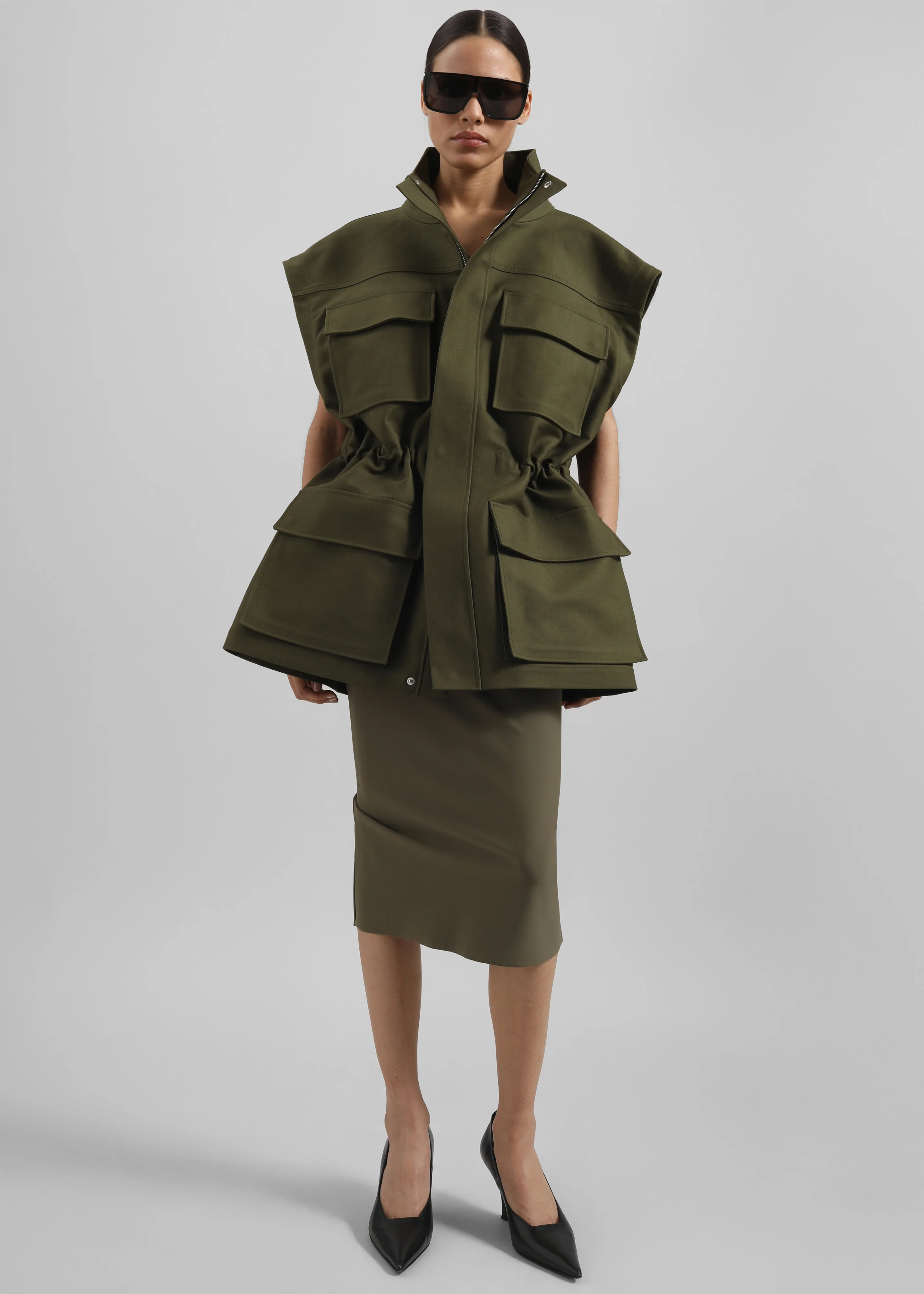 Viera Midi Skirt - Khaki - Image 9