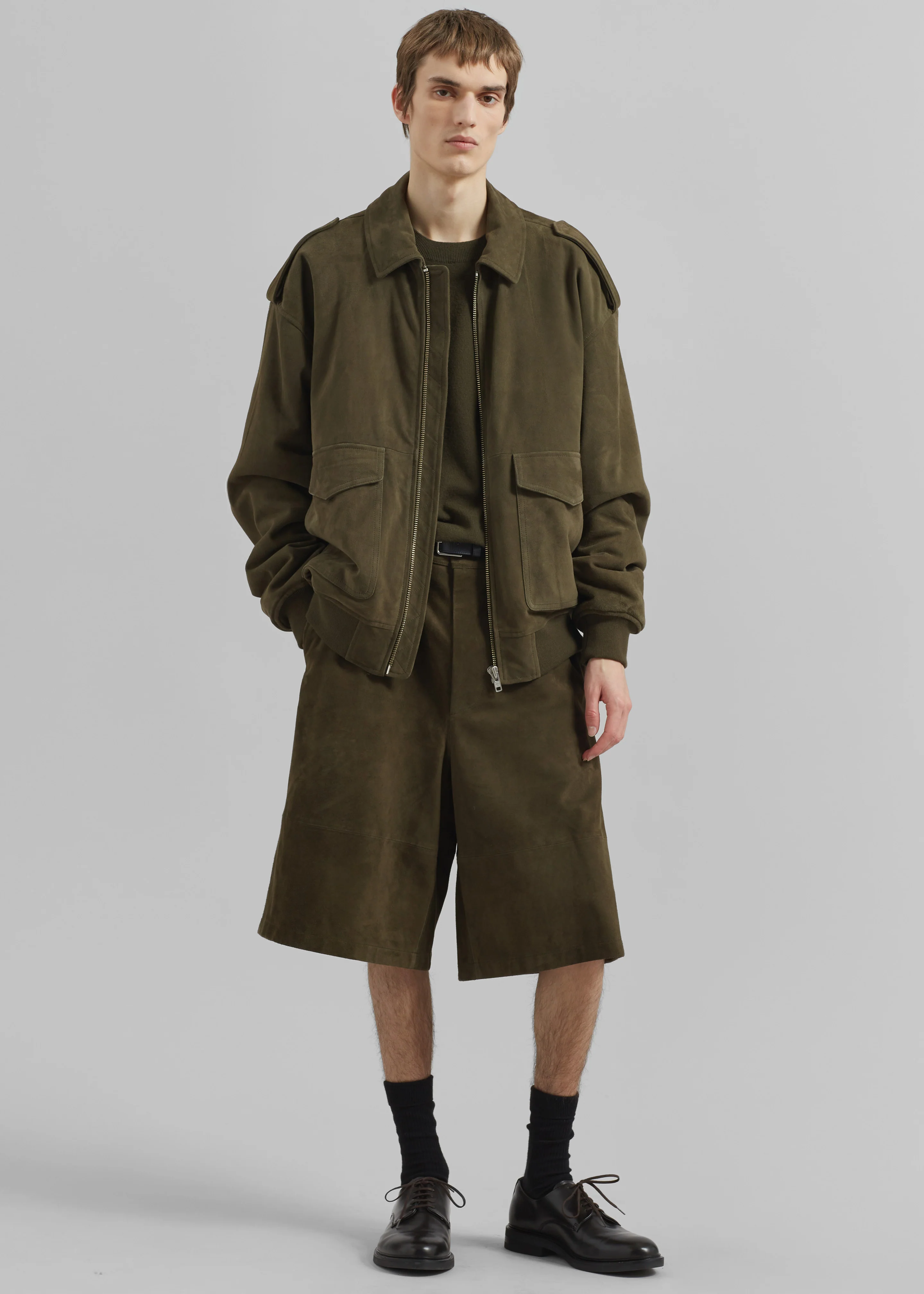 Viper Suede Jacket - Khaki - Image 3