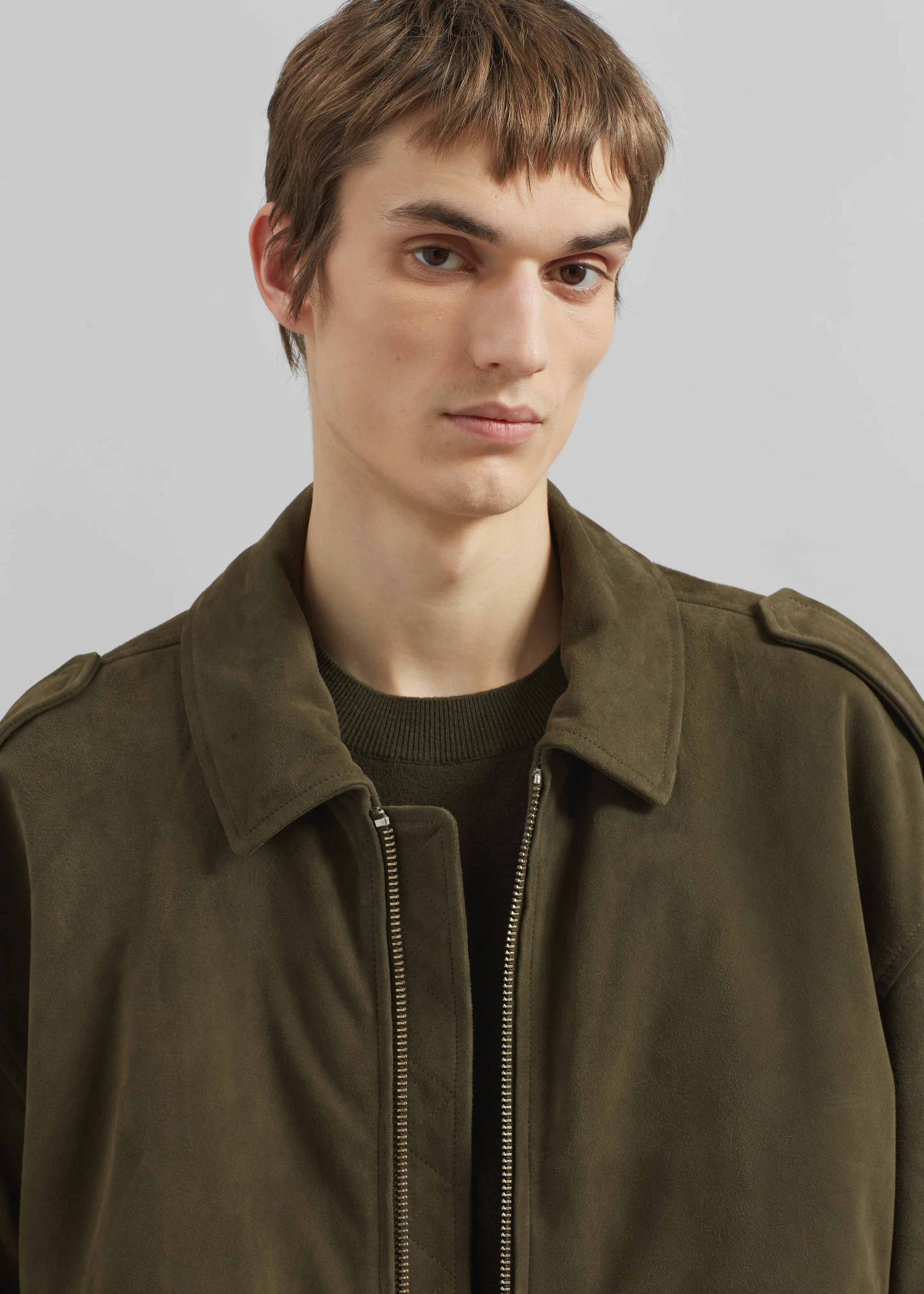 Viper Suede Jacket - Khaki - Image 7