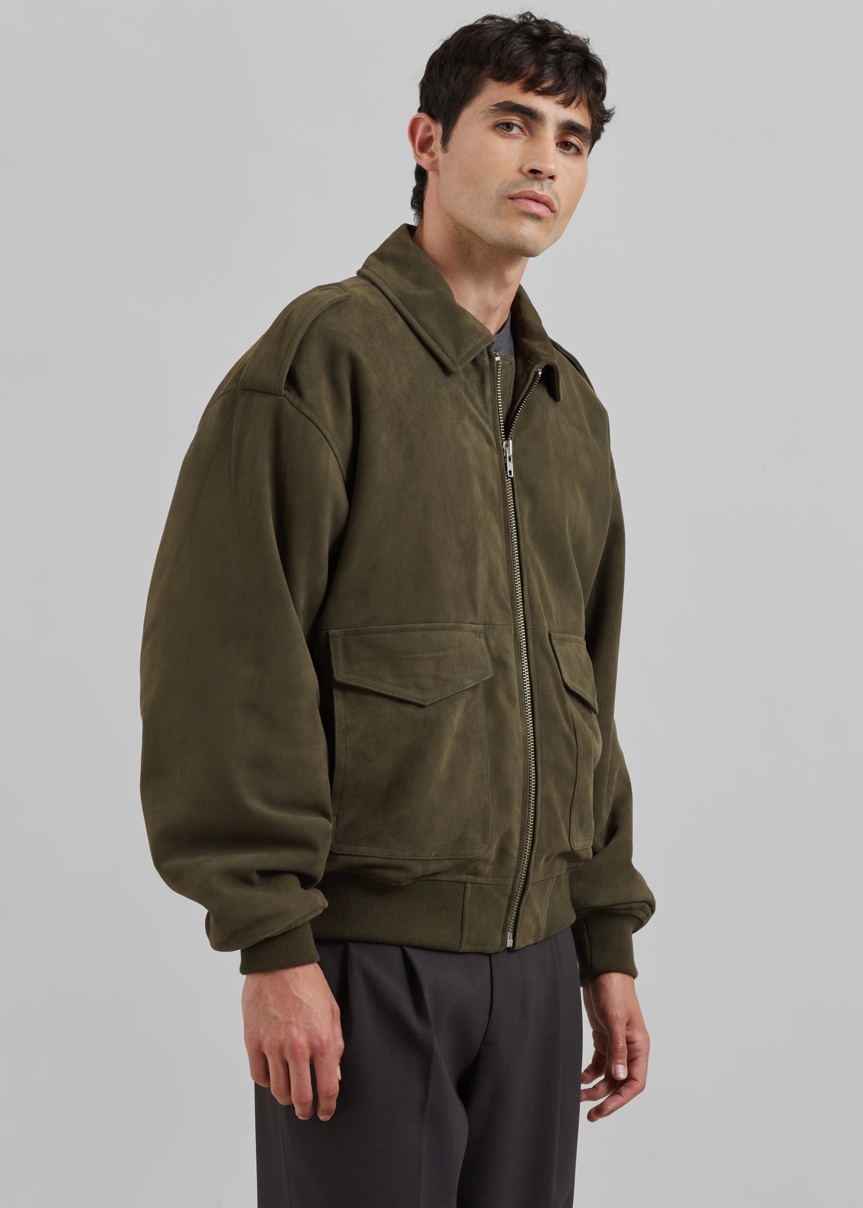 Viper Suede Jacket - Khaki - Image 9
