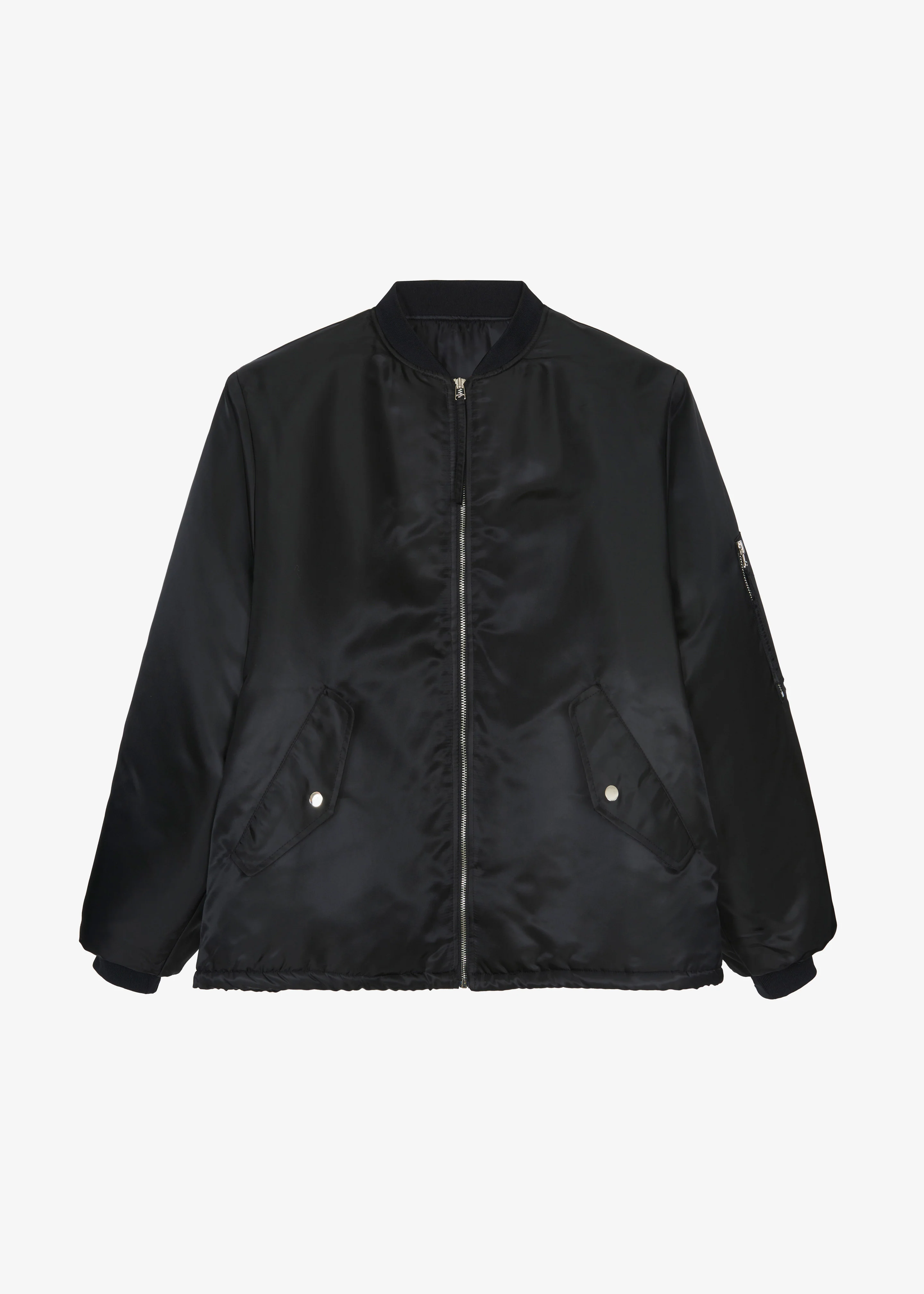 Volme Padded Bomber Jacket - Black - Image 7