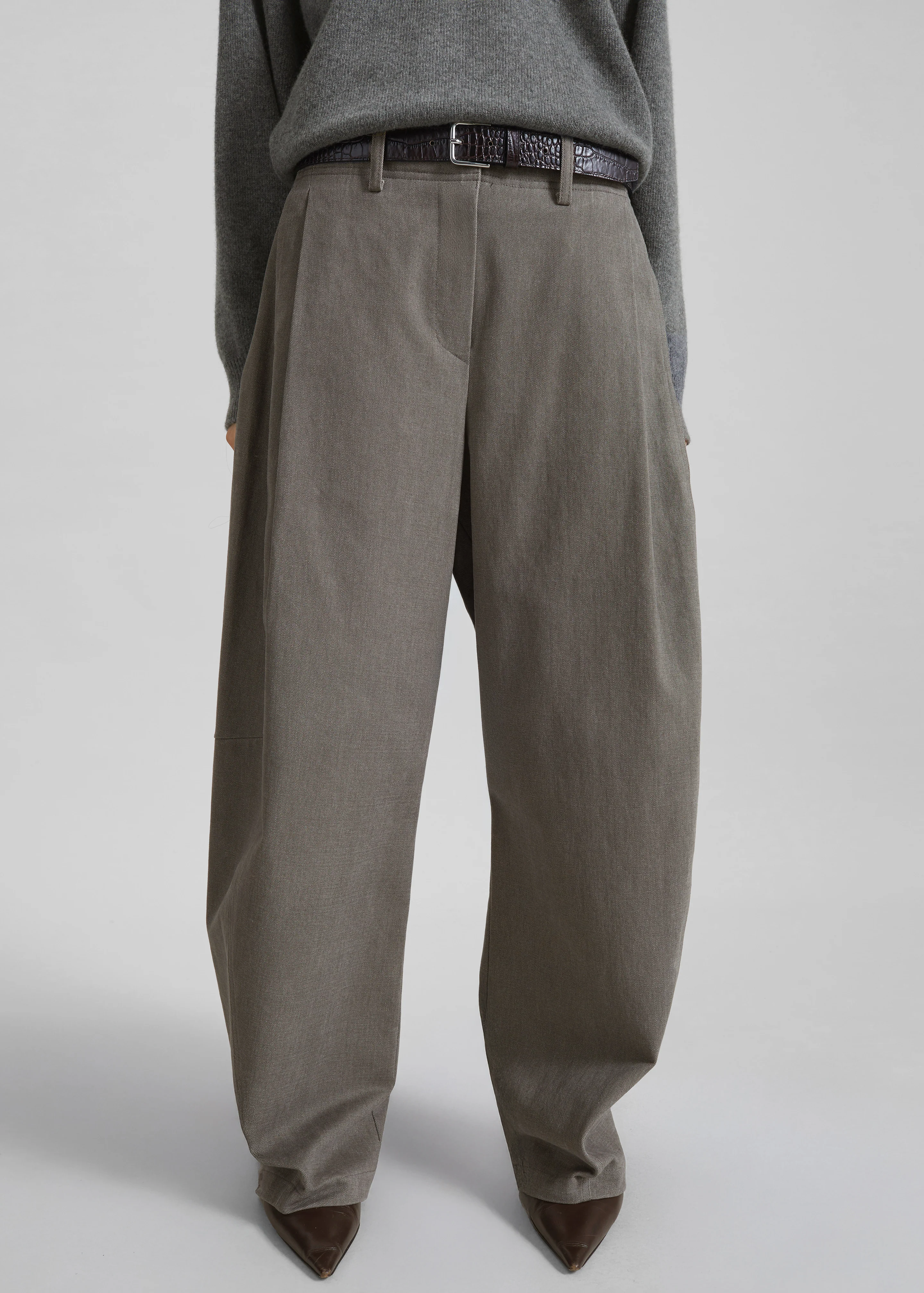 Vora Barrel Leg Pants - Grey - Image 3