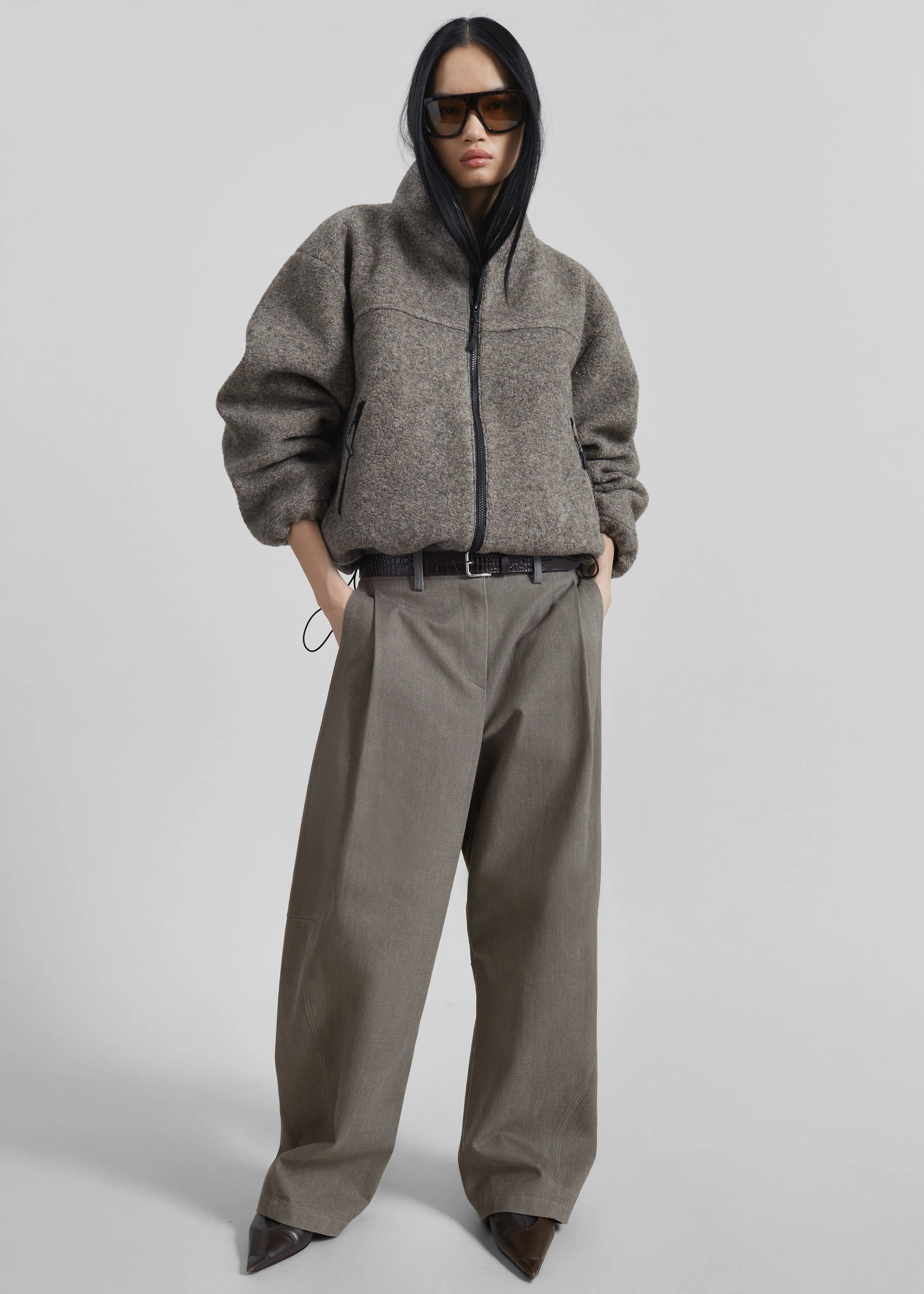 Vora Barrel Leg Pants - Grey - Image 7