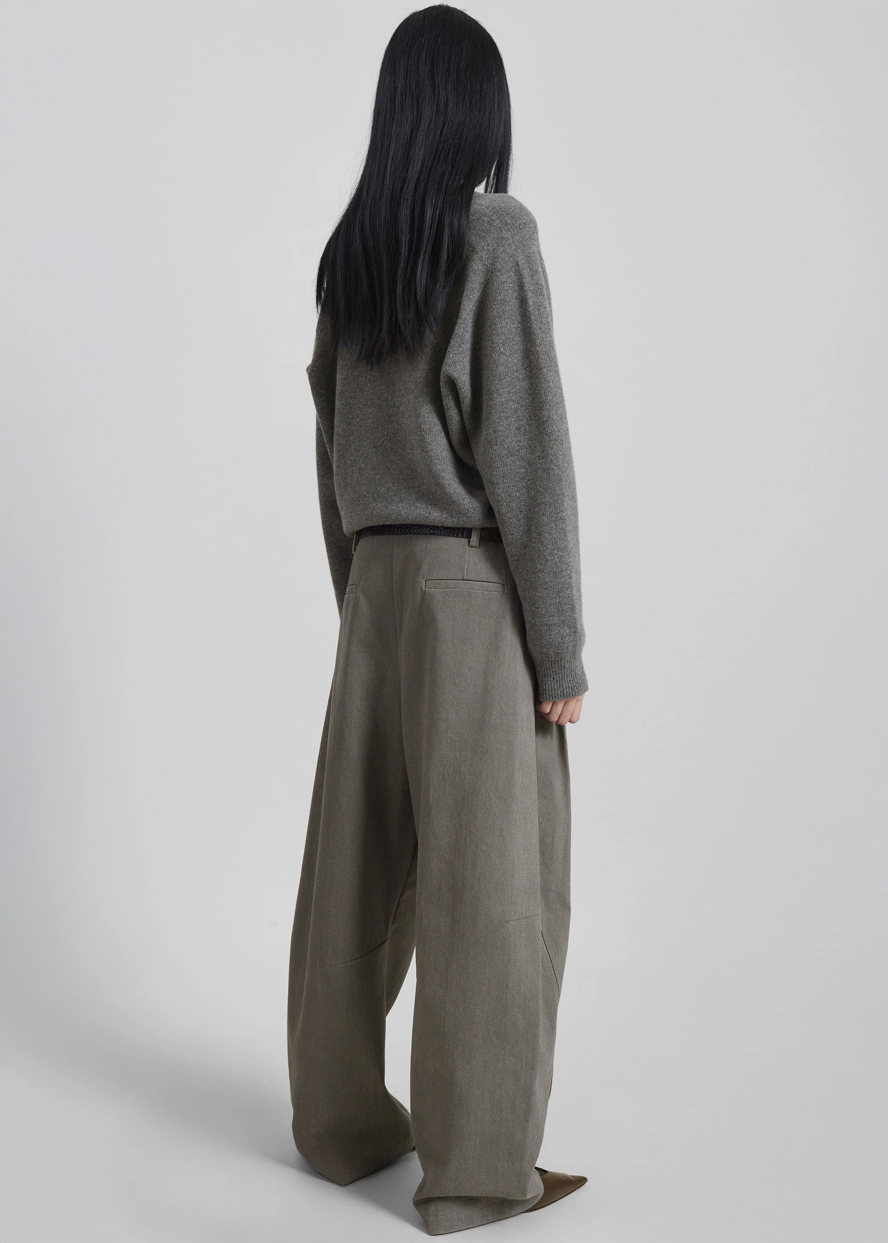 Vora Barrel Leg Pants - Grey - Image 8