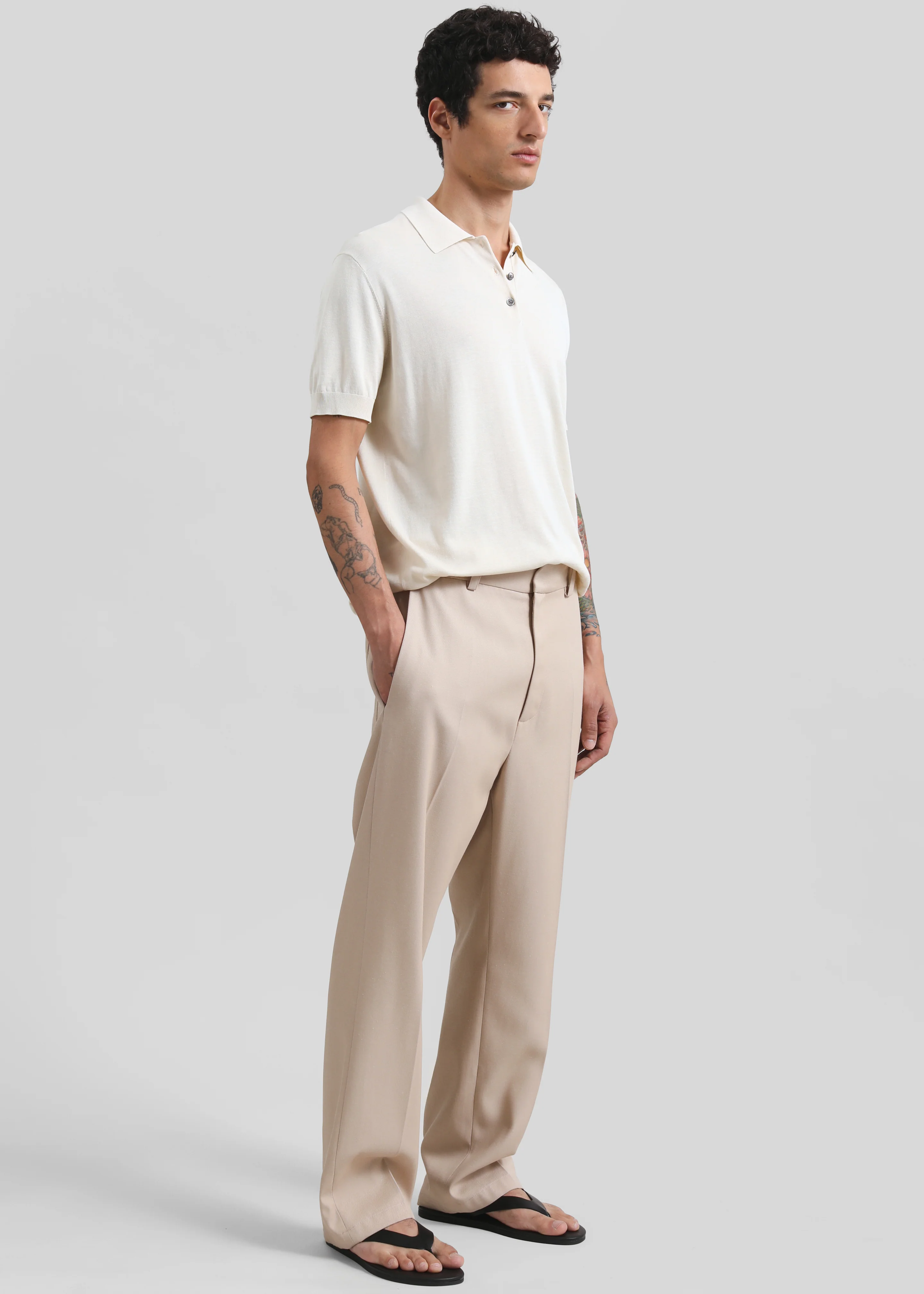 Watson Trousers - Beige - Image 7