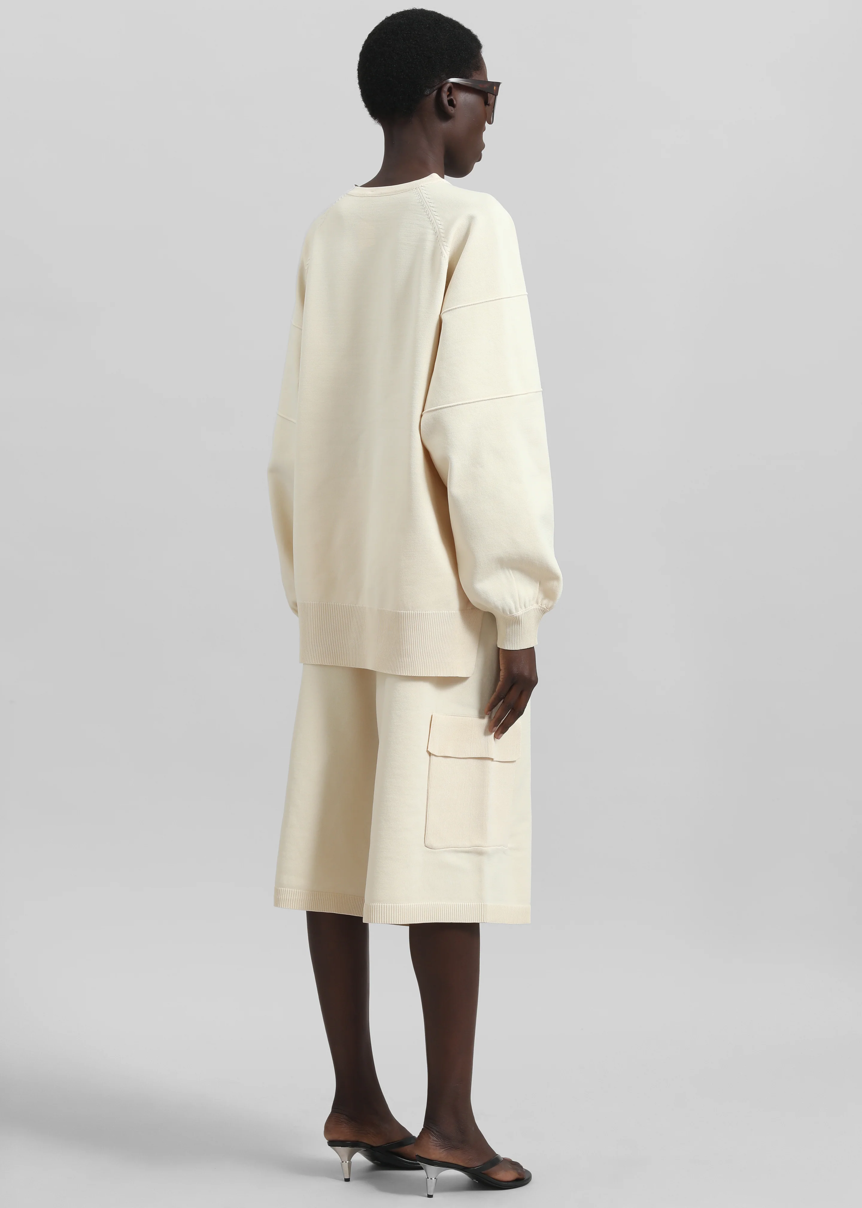 Wesra Knit Sweatshirt - Ecru - Image 9