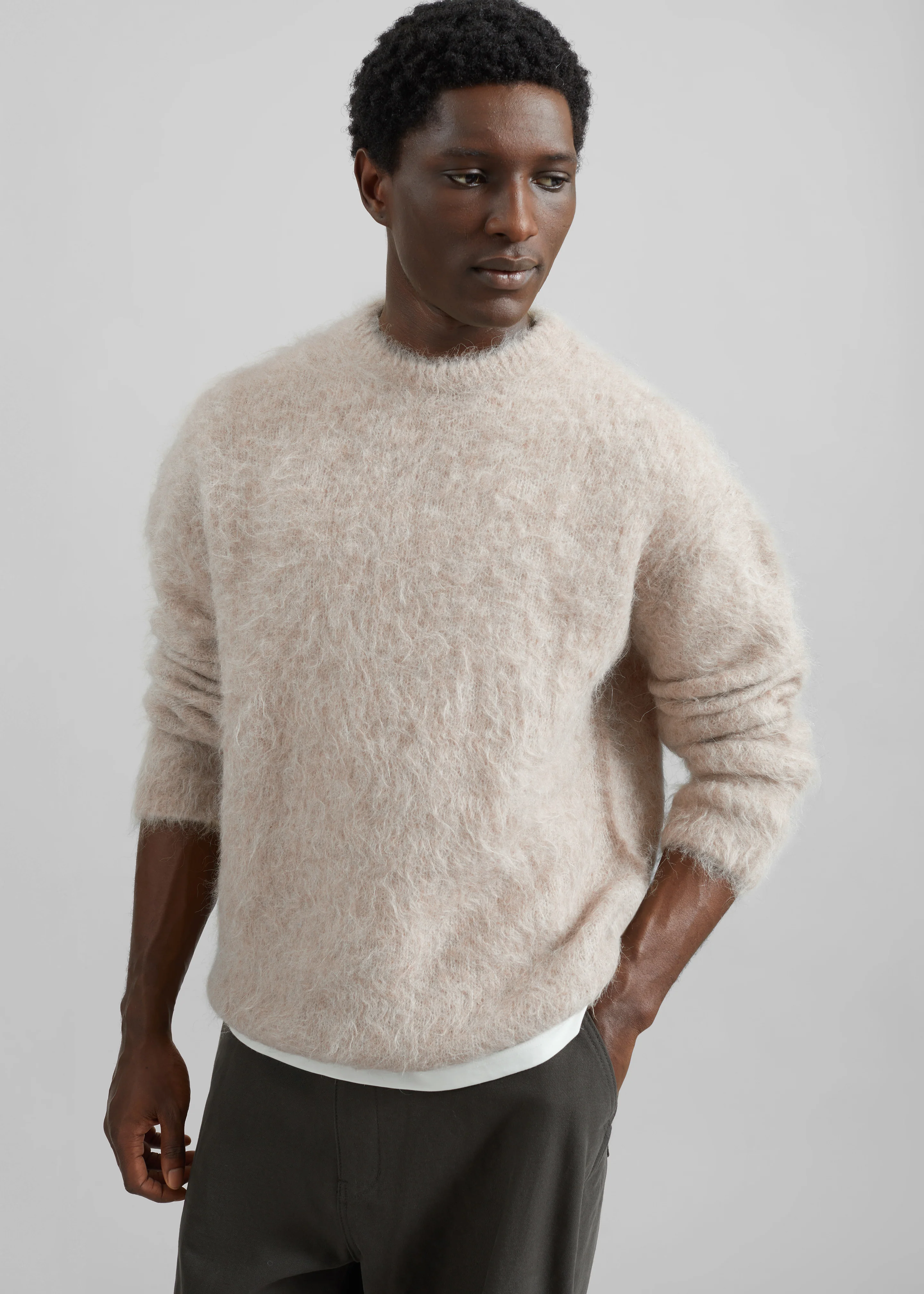 Willy Alpaca Knit Sweater - Beige - Image 7