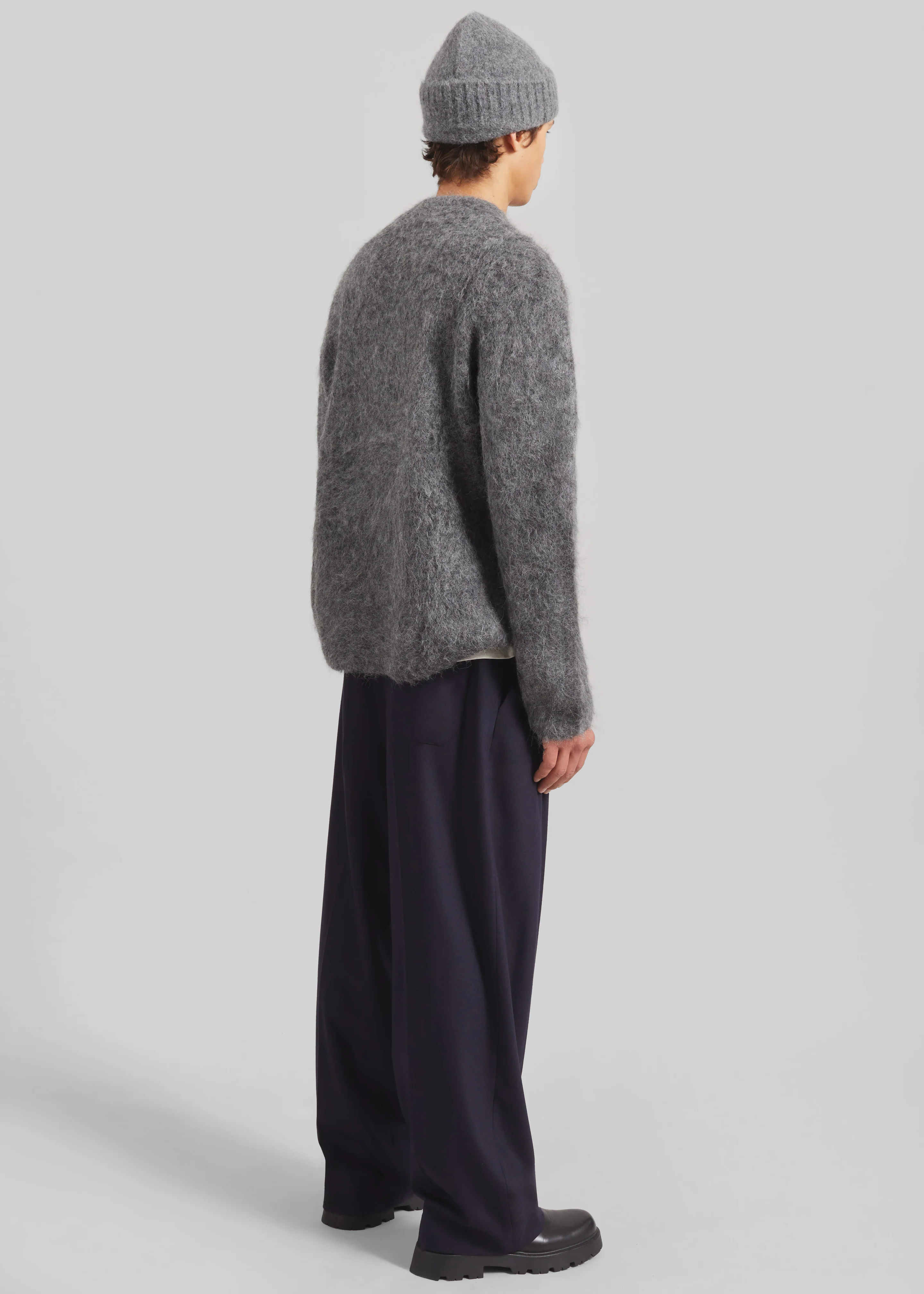 Willy Alpaca Knit Sweater - Grey - Image 9