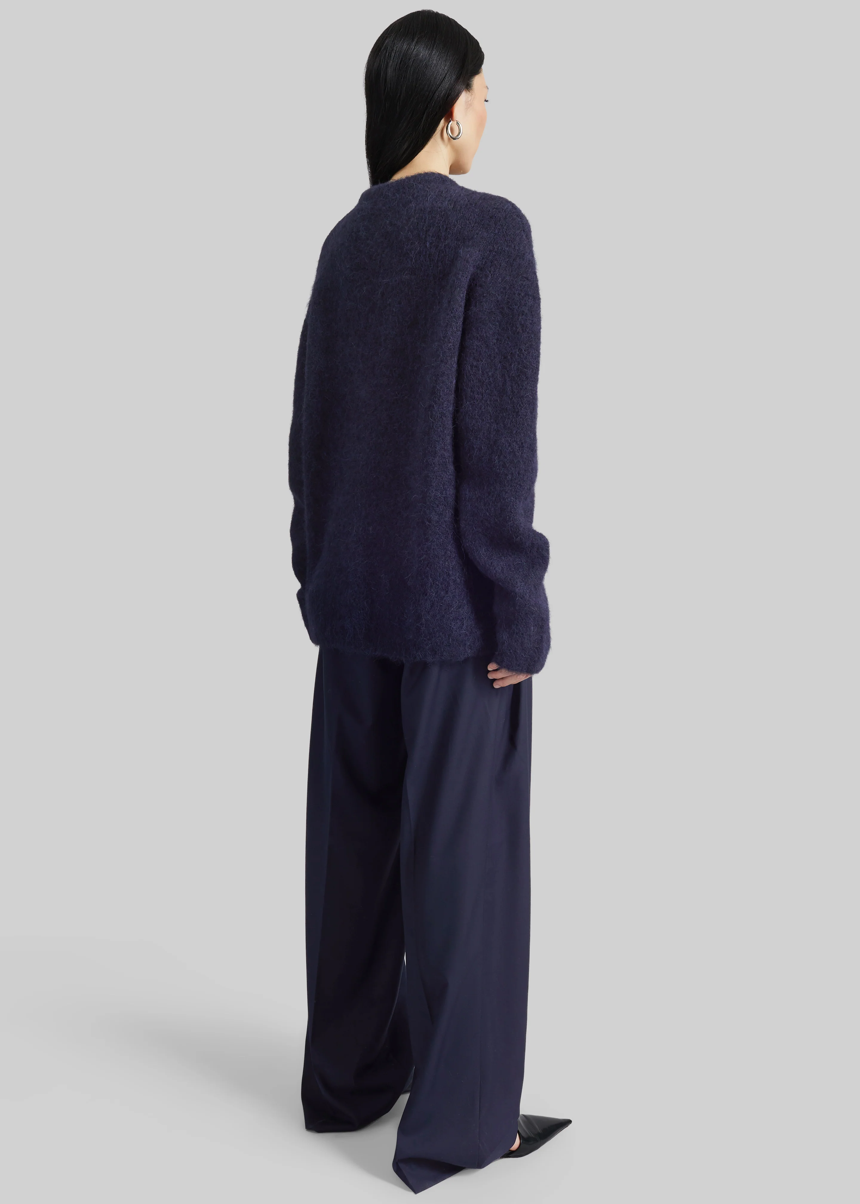 Willy Alpaca Knit Sweater - Navy - Image 10