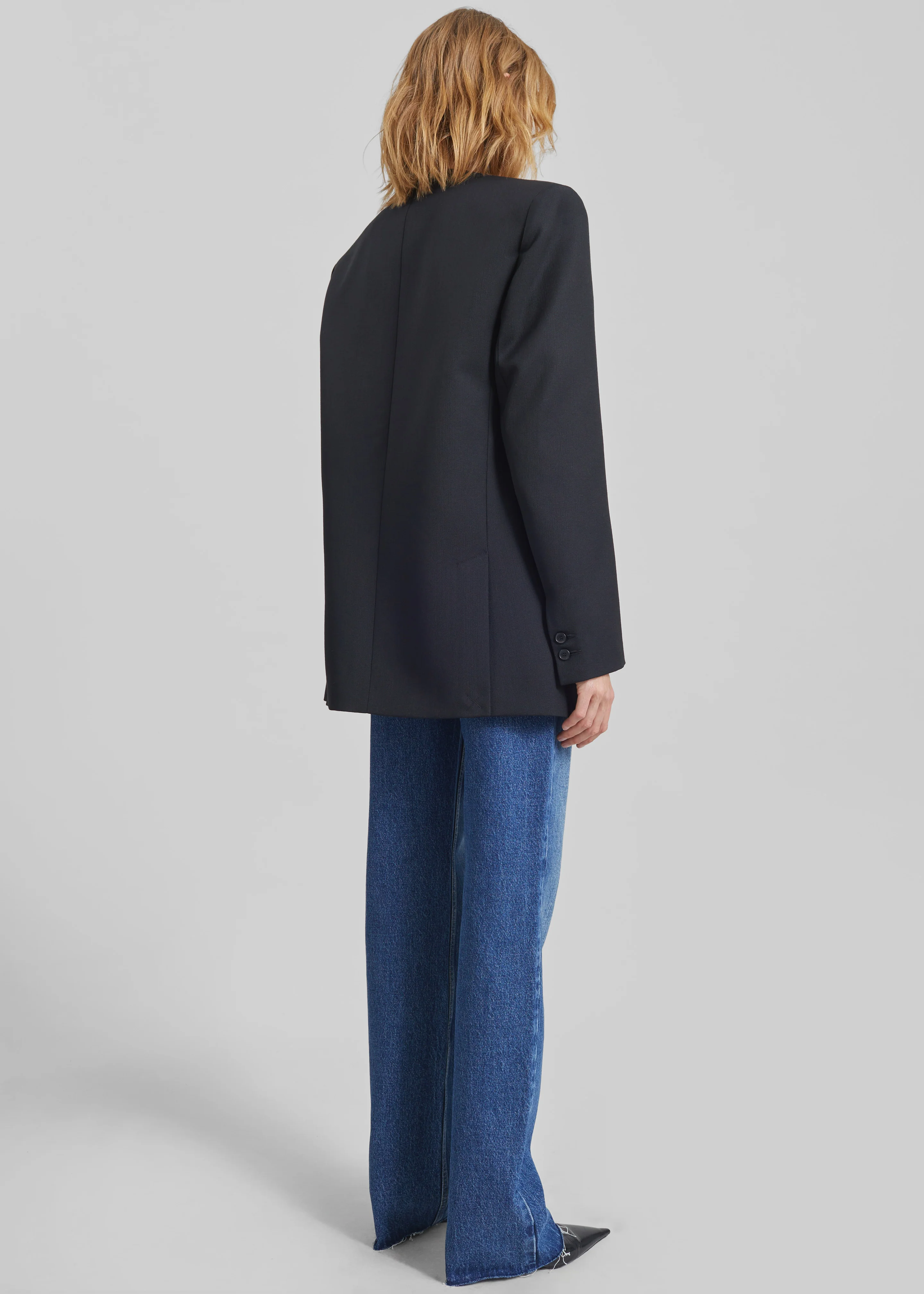 Winsen Collarless Blazer - Black - Image 10