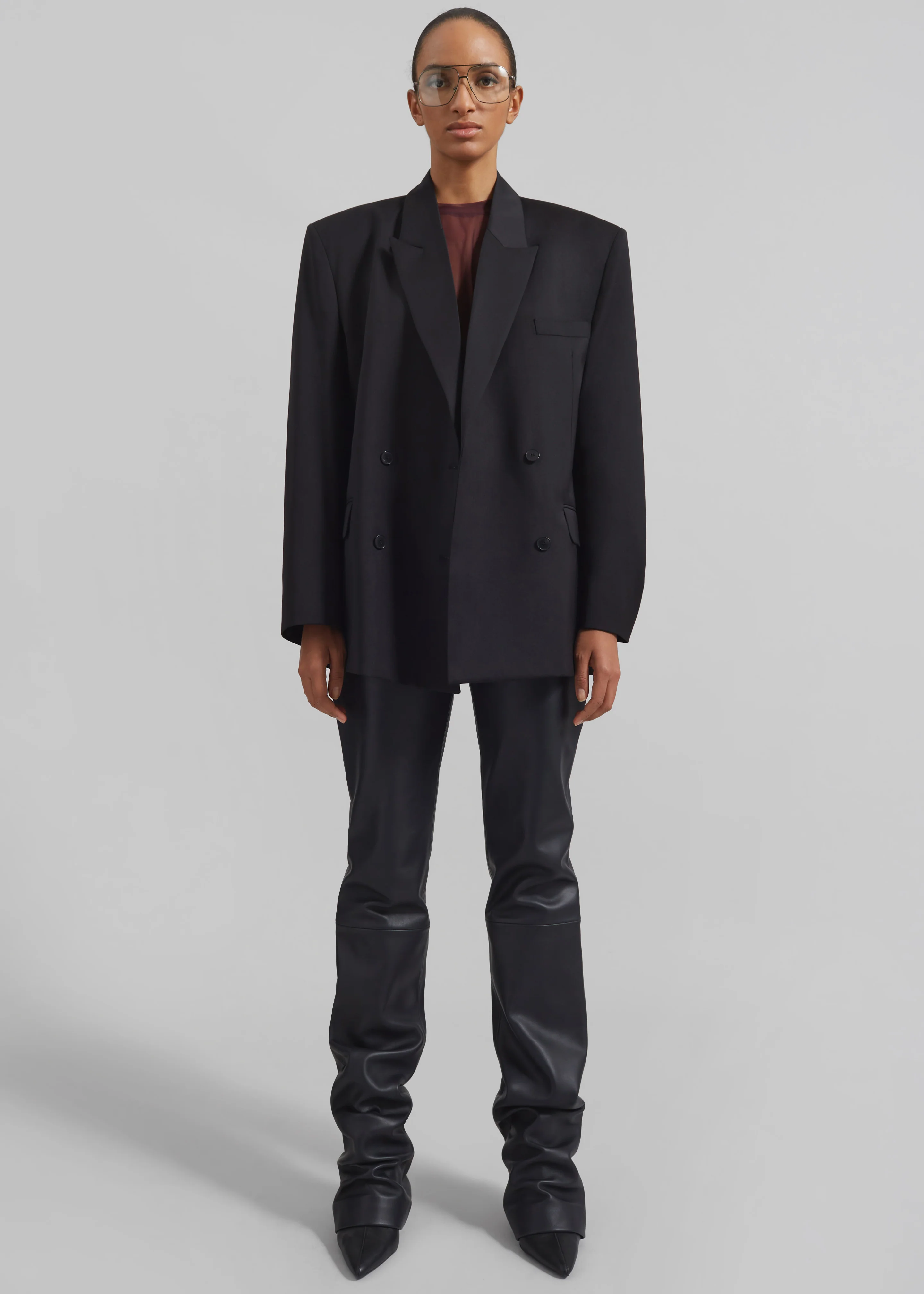 Wiveton Double Breasted Blazer - Black - Image 3