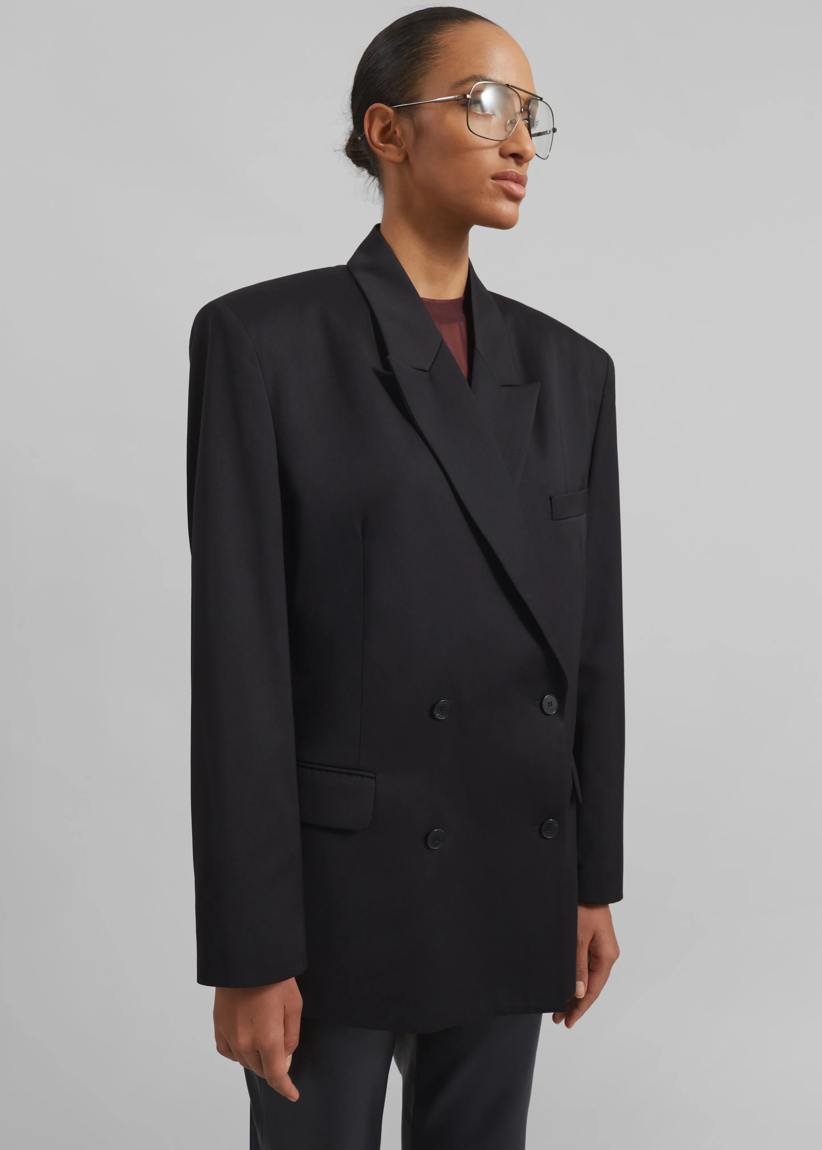 Wiveton Double Breasted Blazer - Black - Image 6