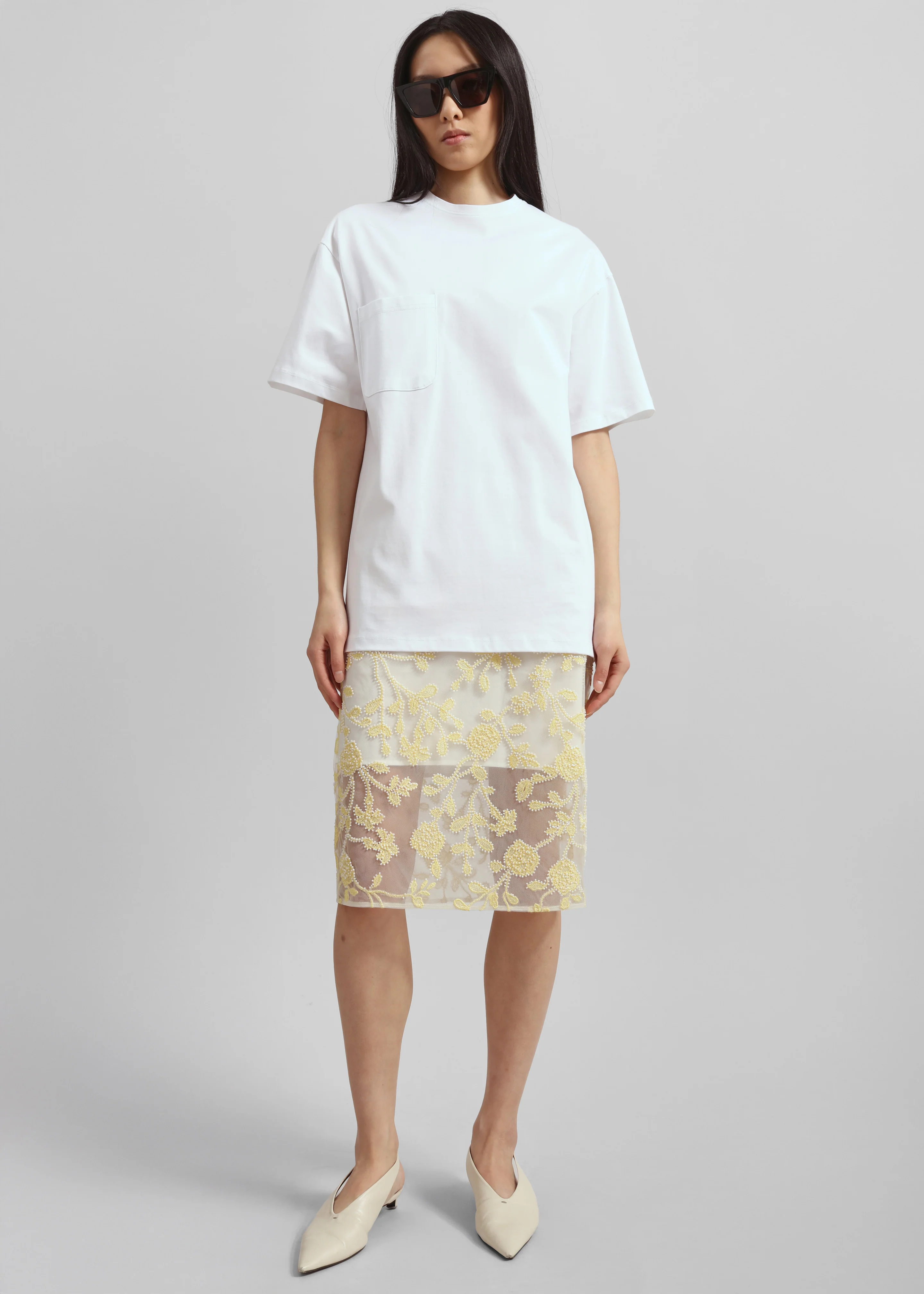Yuri Boxy Super Soft Tee - White - Image 4