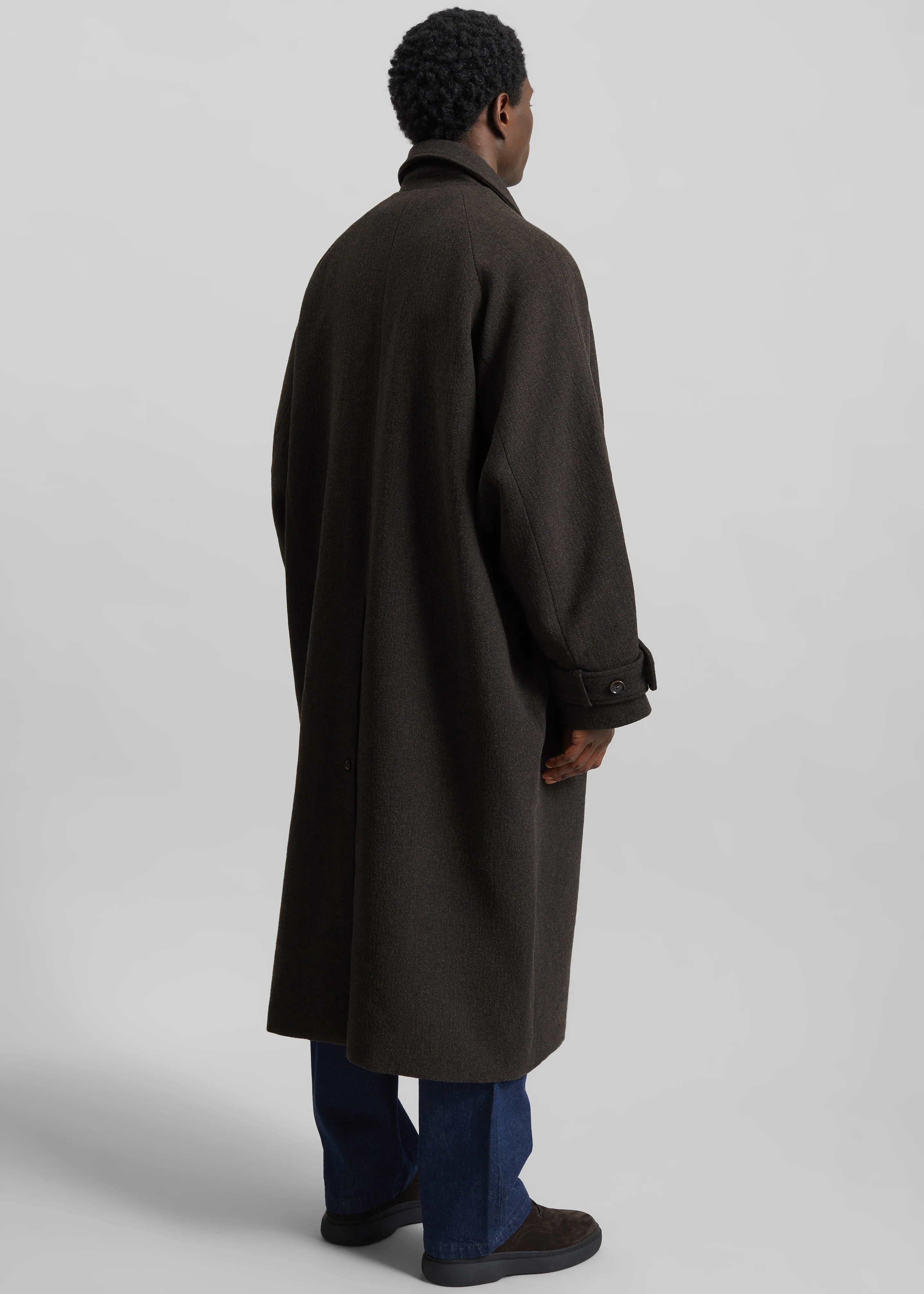 Zach Wool Blend Coat - Brown - Image 8
