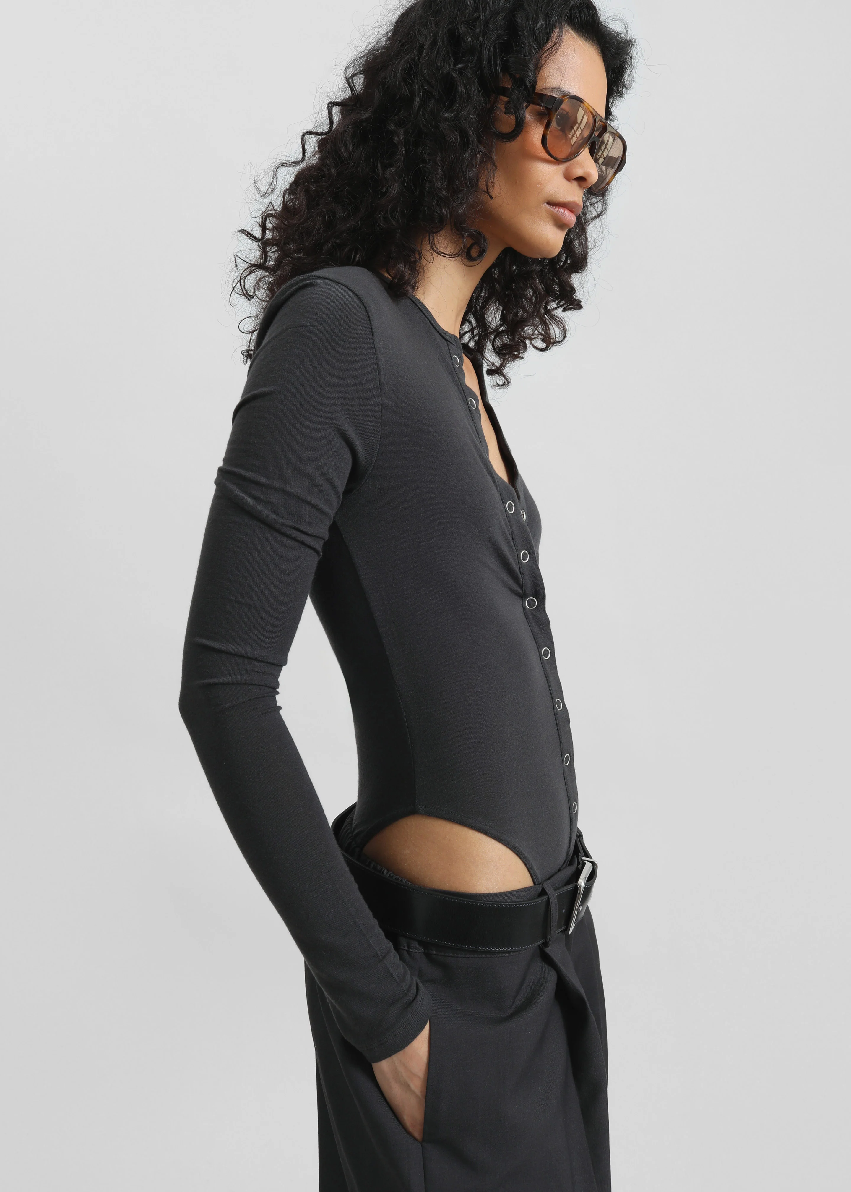 Zadie Bodysuit - Charcoal - Image 3