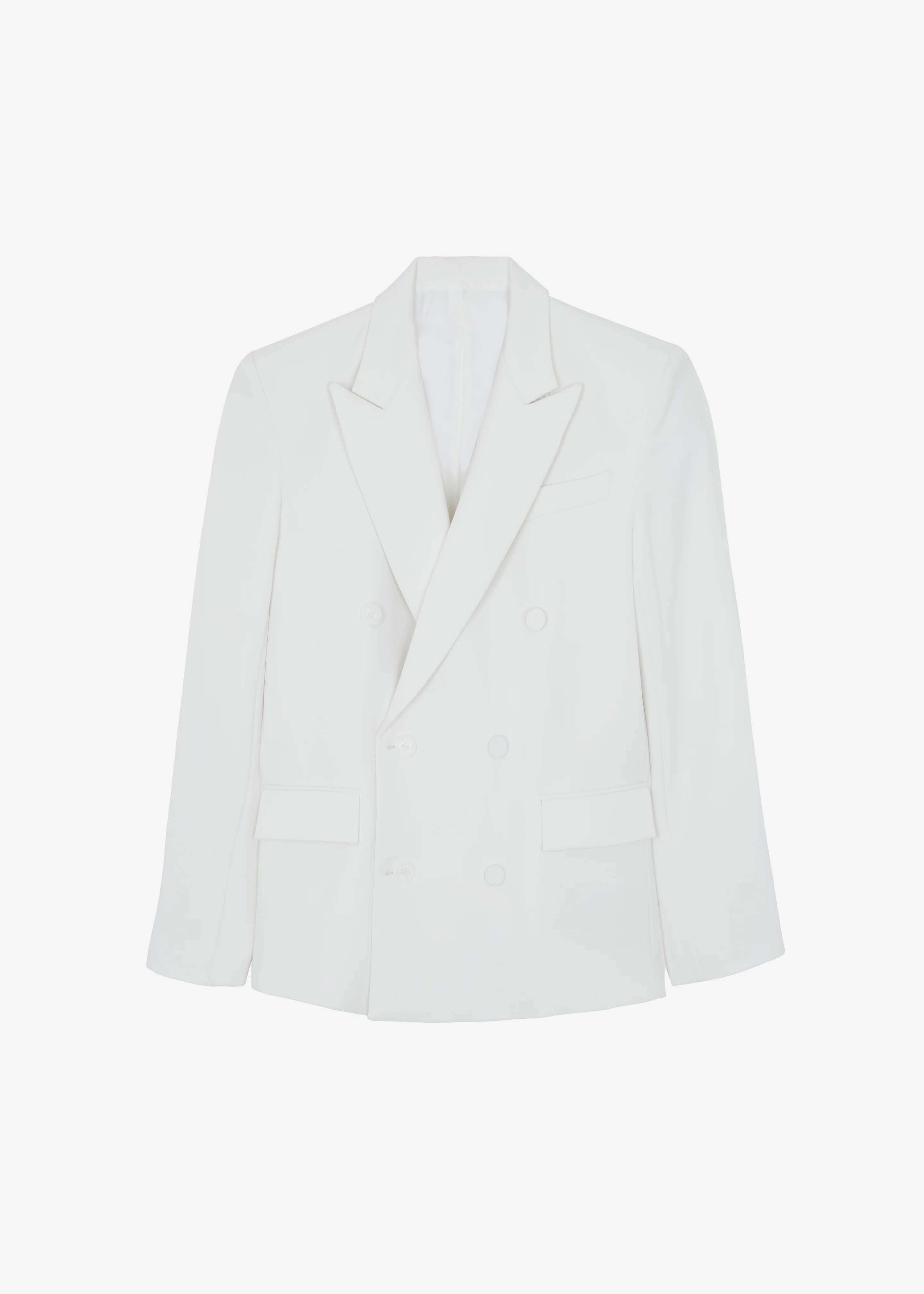 Zia Covered Buttons Blazer - White - Image 12