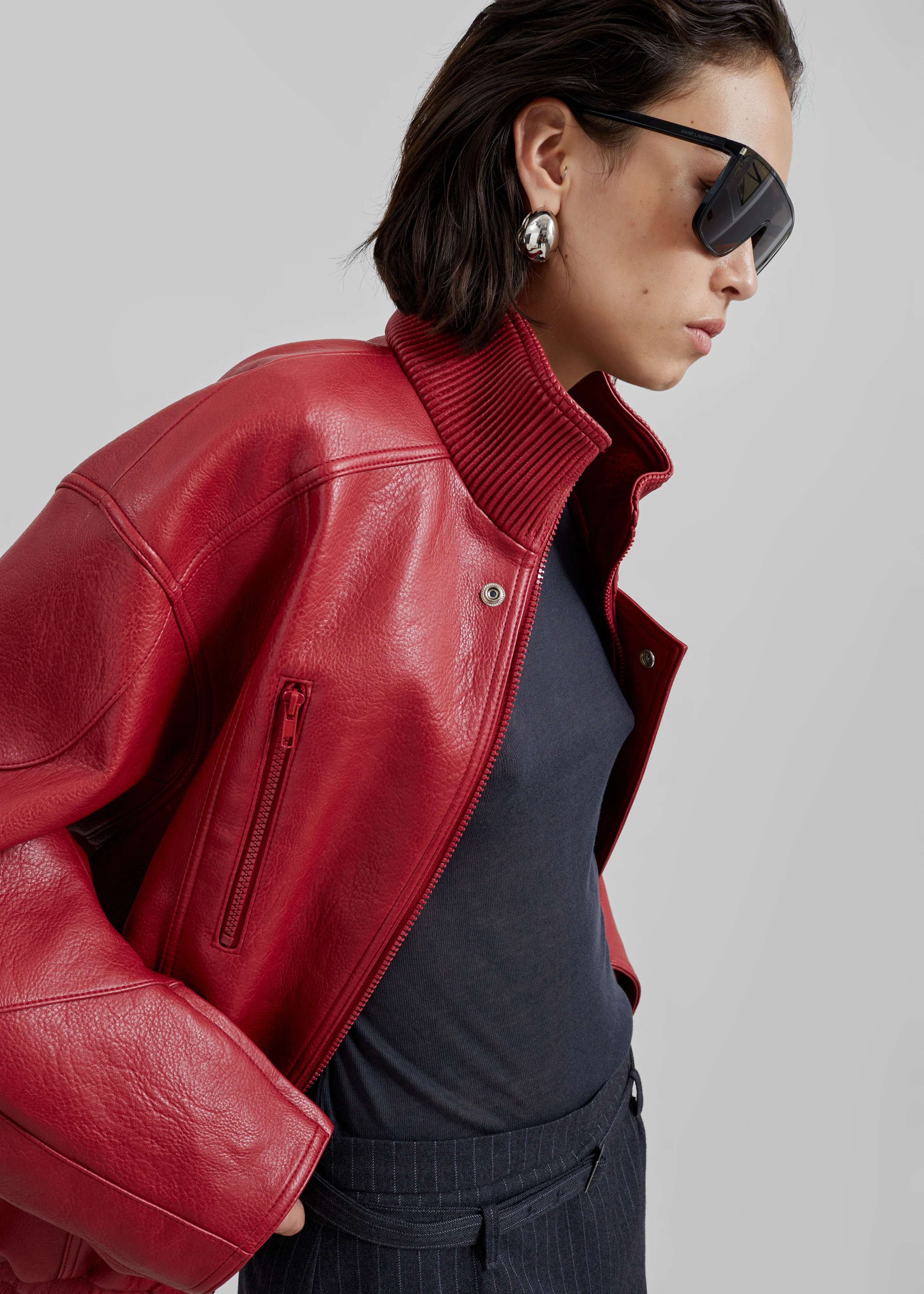 Zion Bomber Jacket - Red - Image 7
