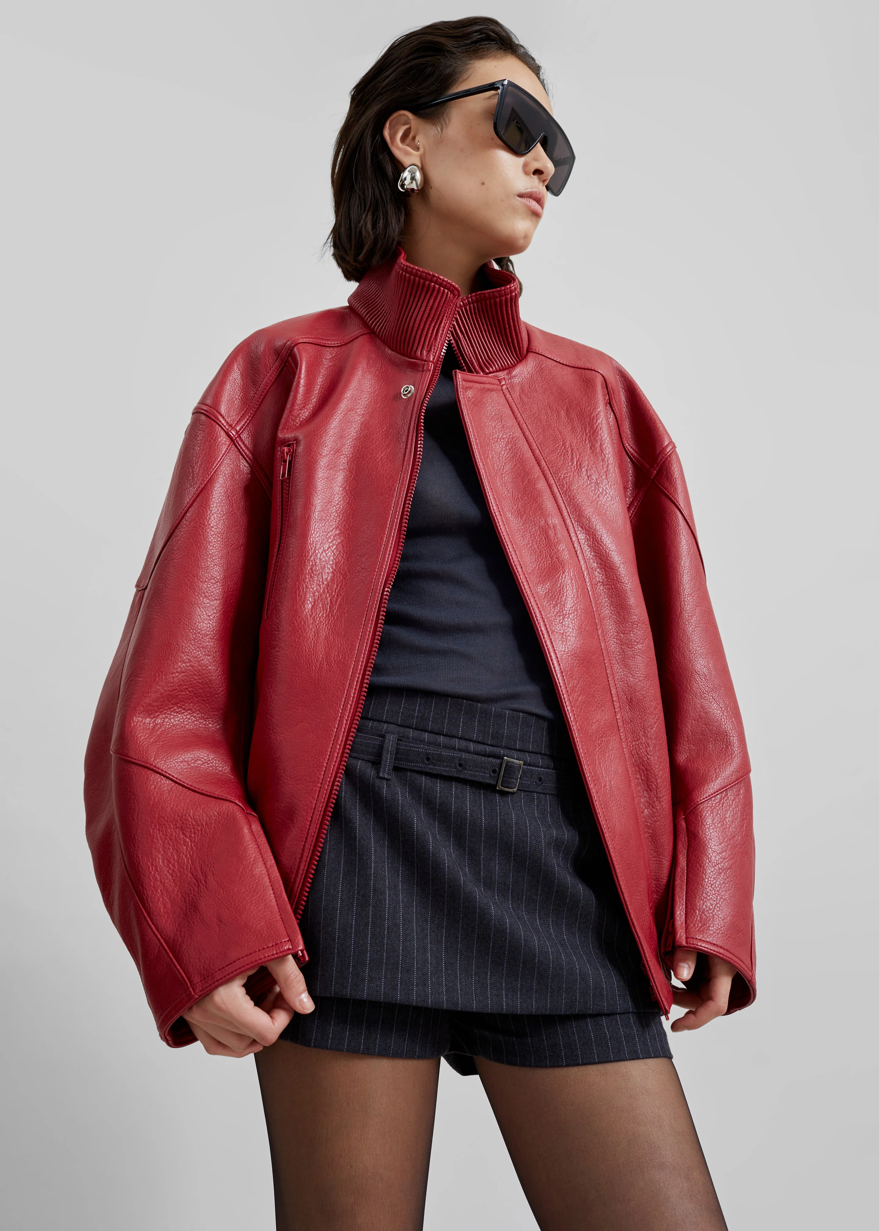 Zion Bomber Jacket - Red - Image 8