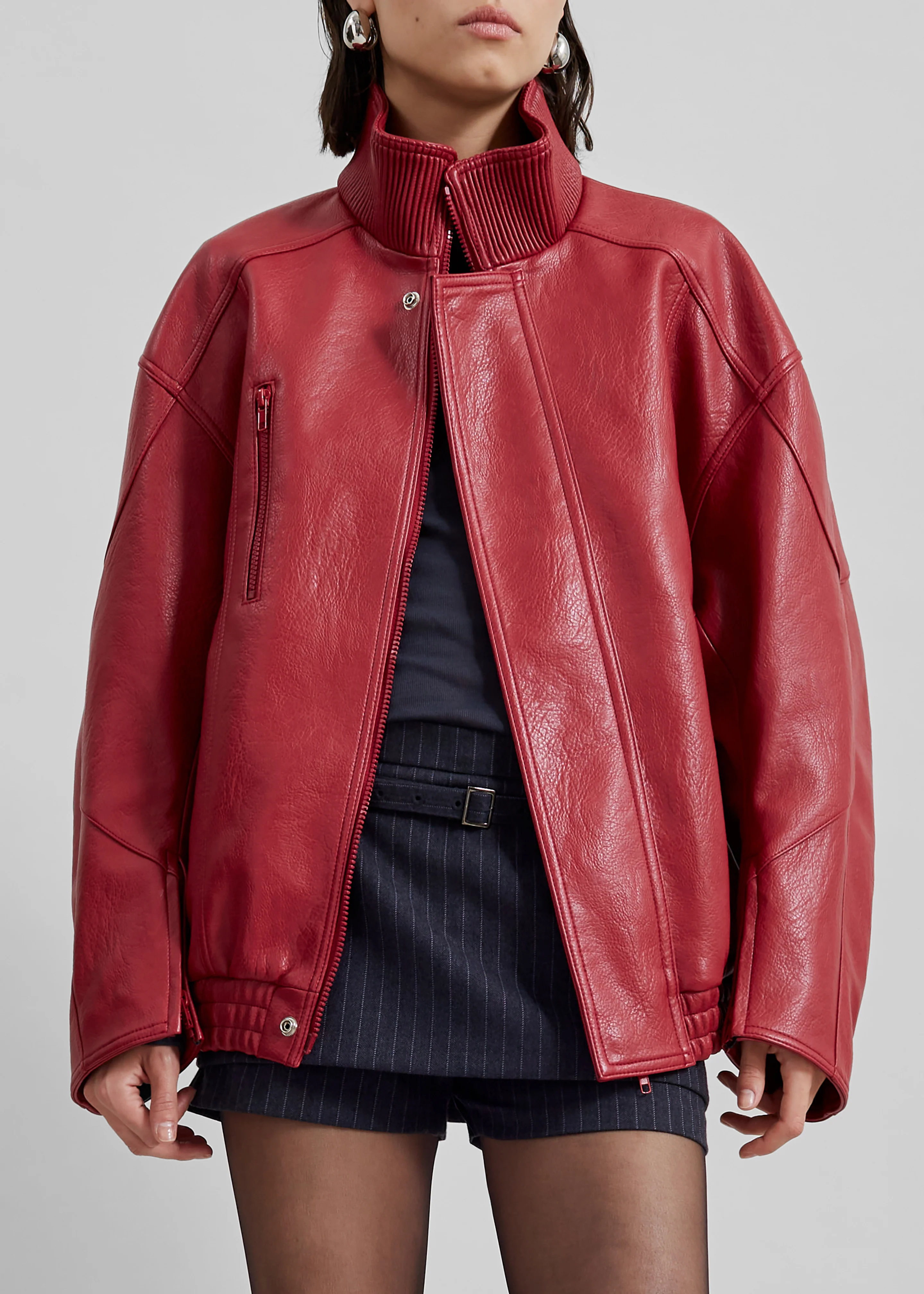 Zion Bomber Jacket - Red - Image 9
