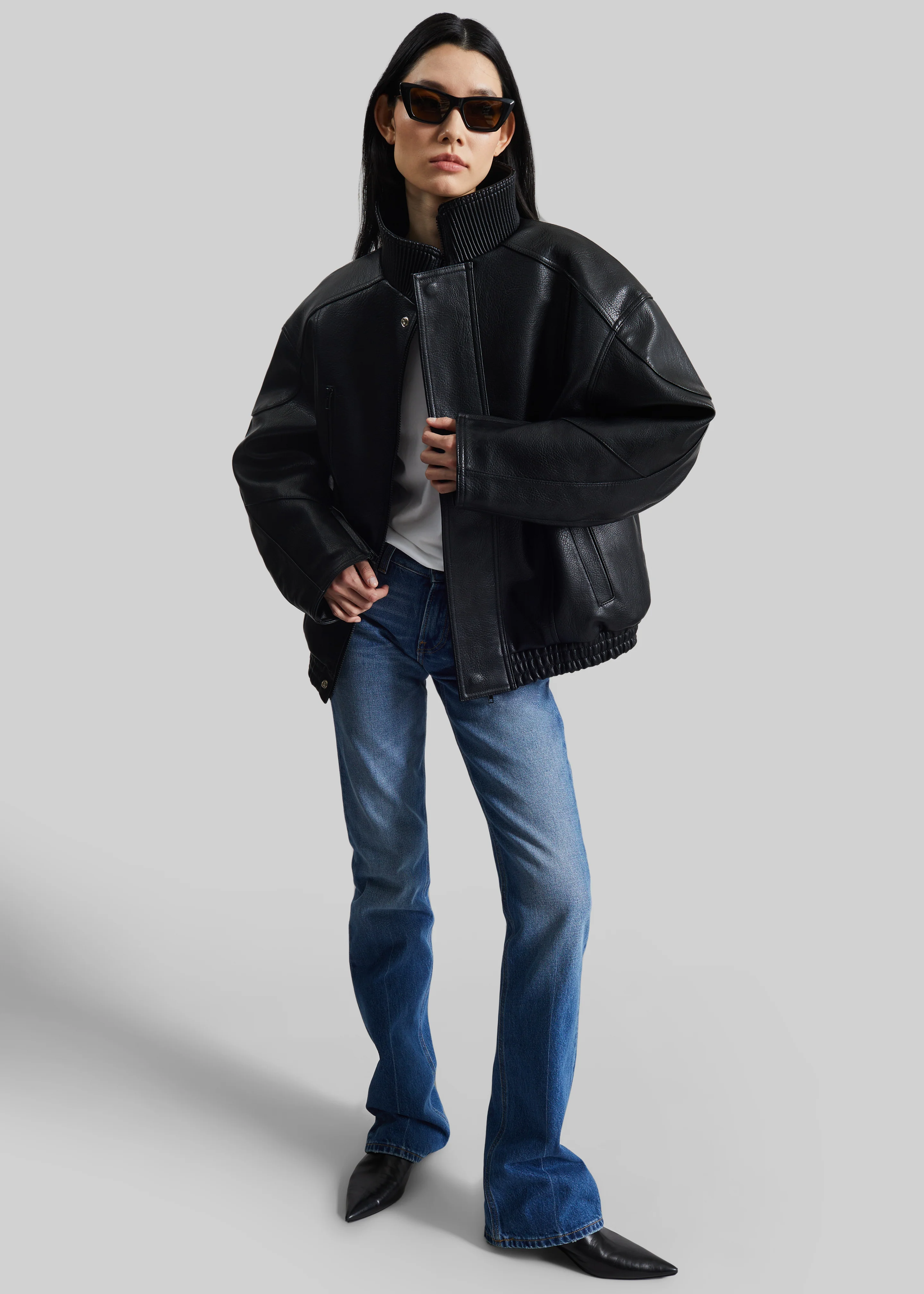 Zion Quilted Bomber Jacket - Black - Image 3