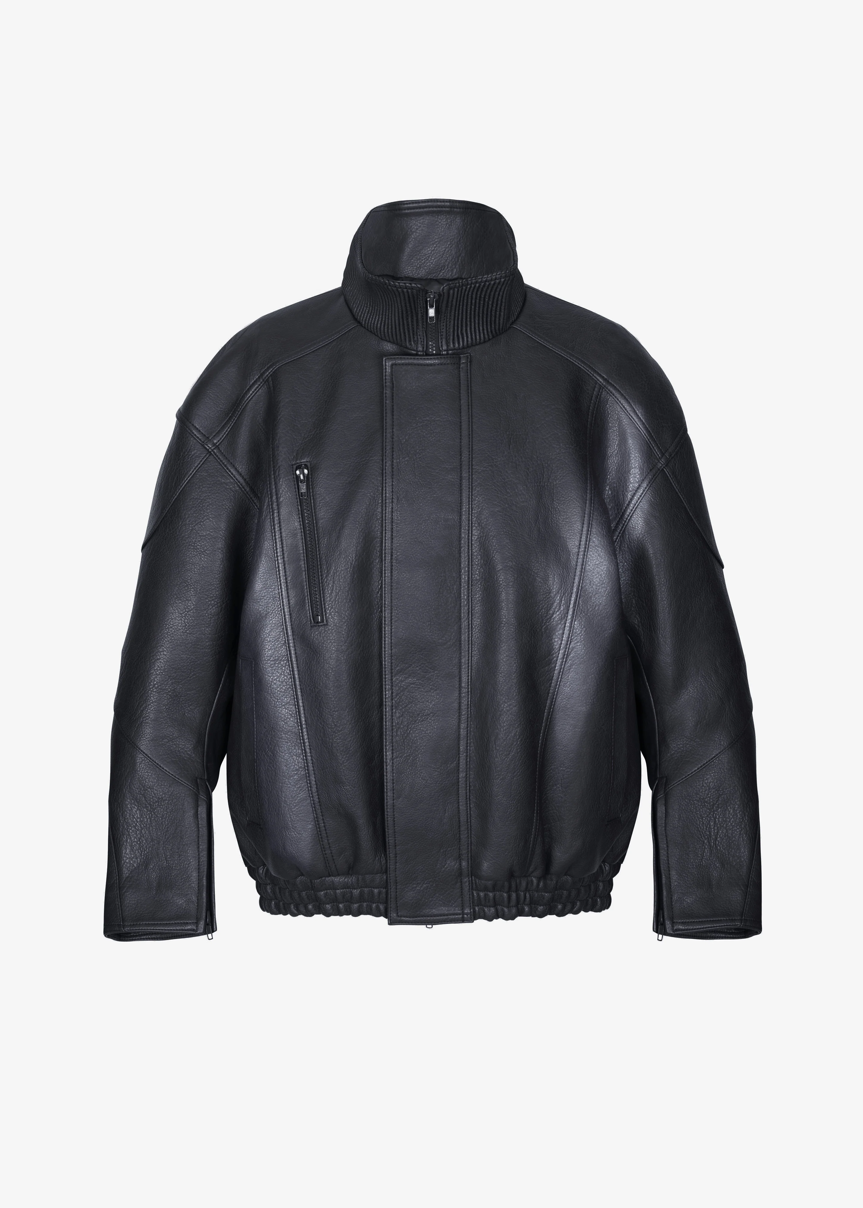 Zion Quilted Bomber Jacket - Black - Image 8