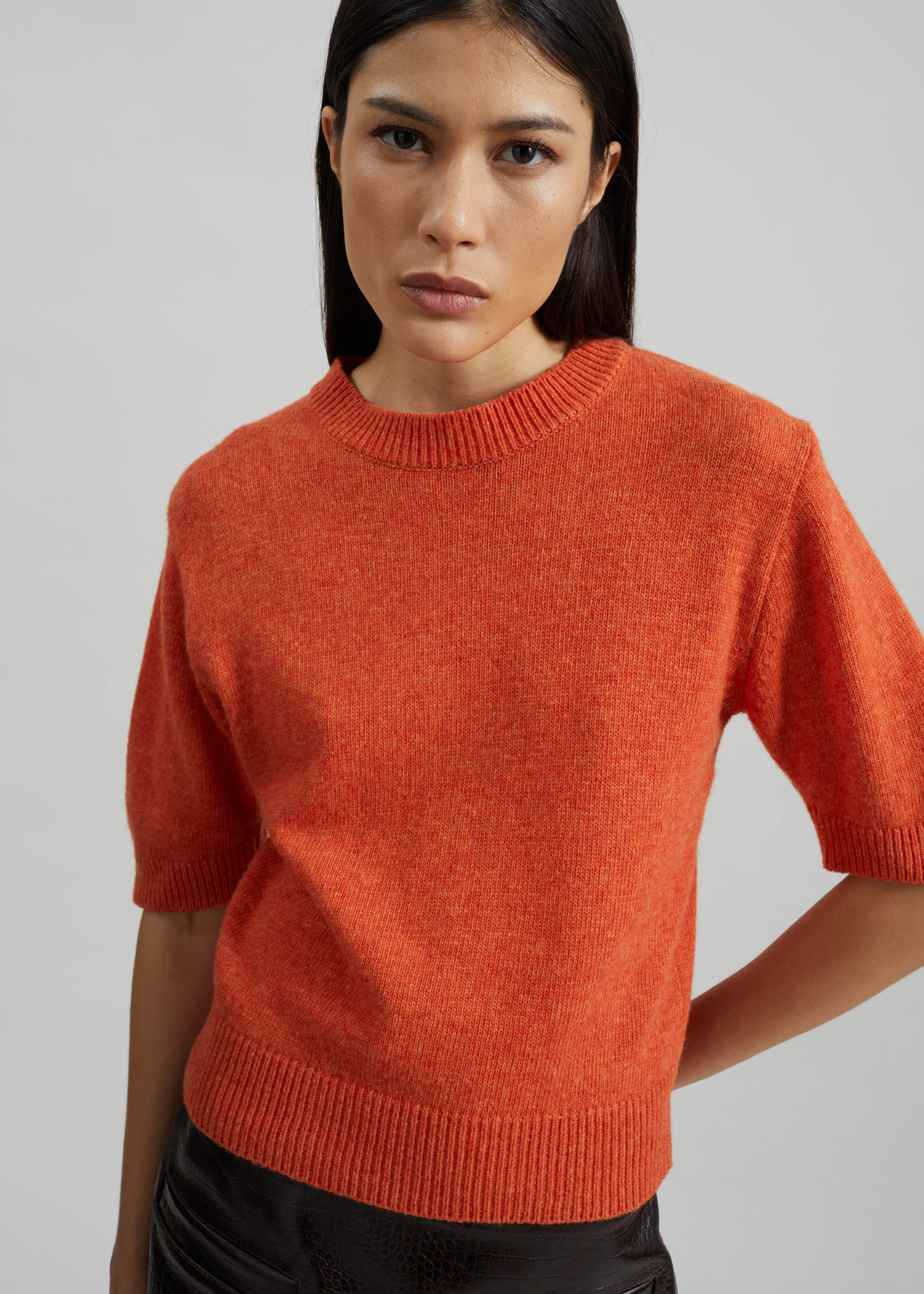 Zoersel Knit Top - Orange - Image 2